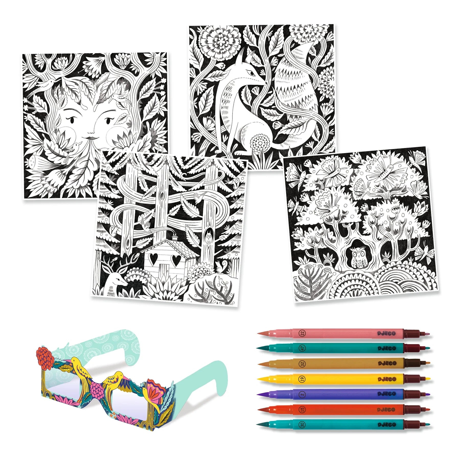 3D Felt Tip Marker Coloring Activity | Fantasy Forest