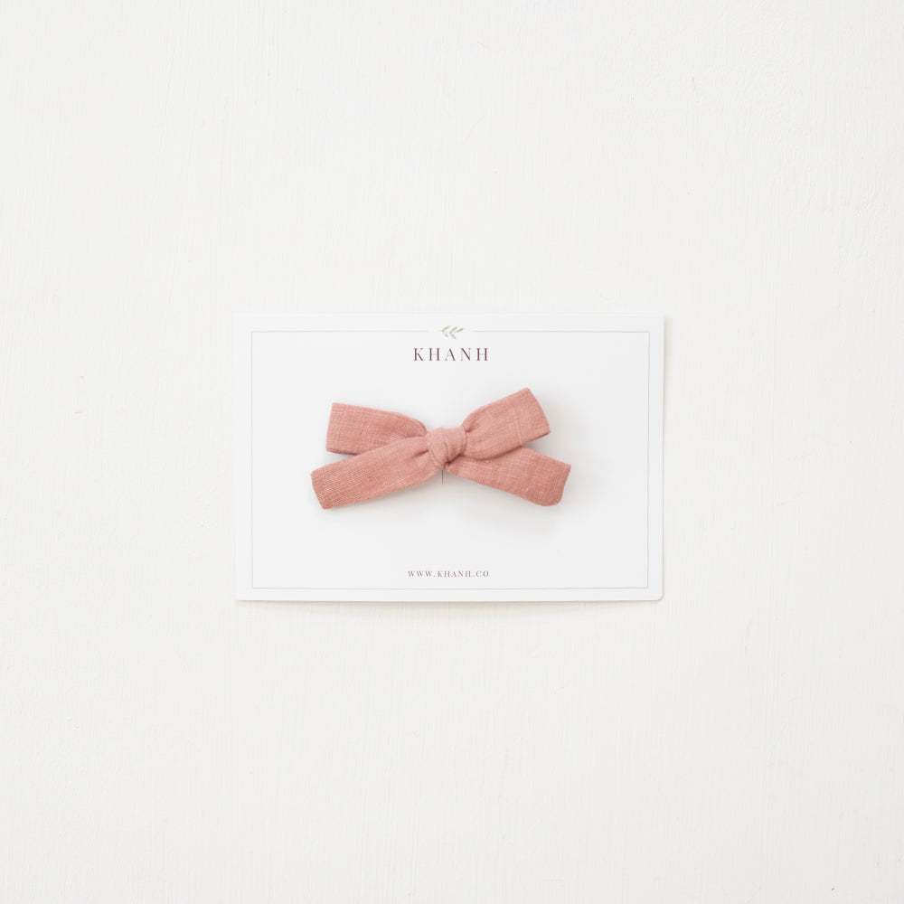 Dusty Rose | Petite Hand-Tied Bow
