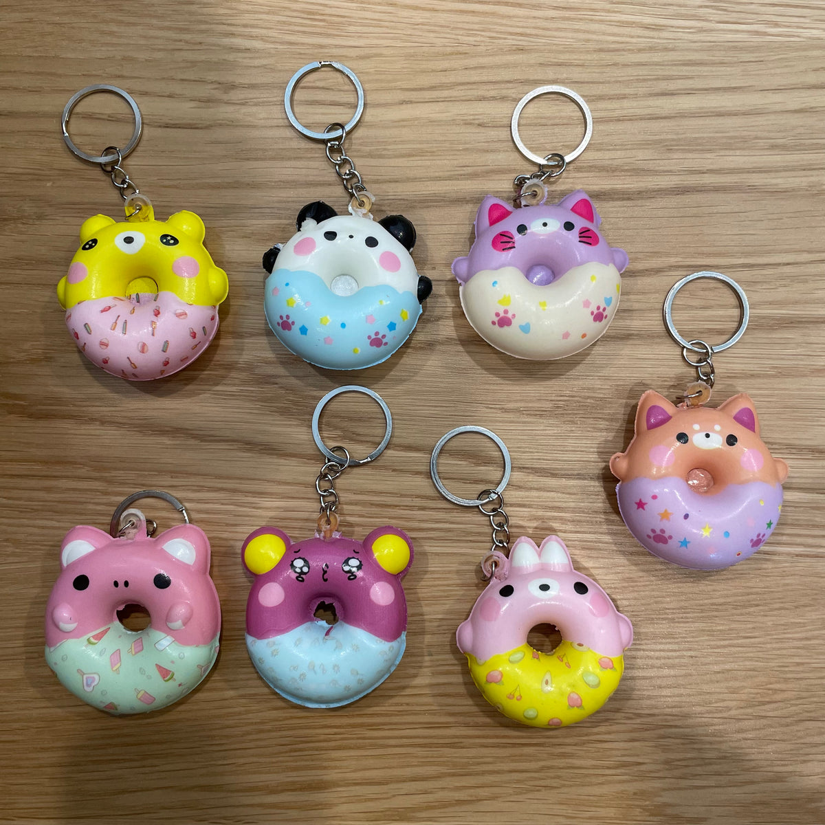 Cute Donut Animal Squishy Keychain Khanh