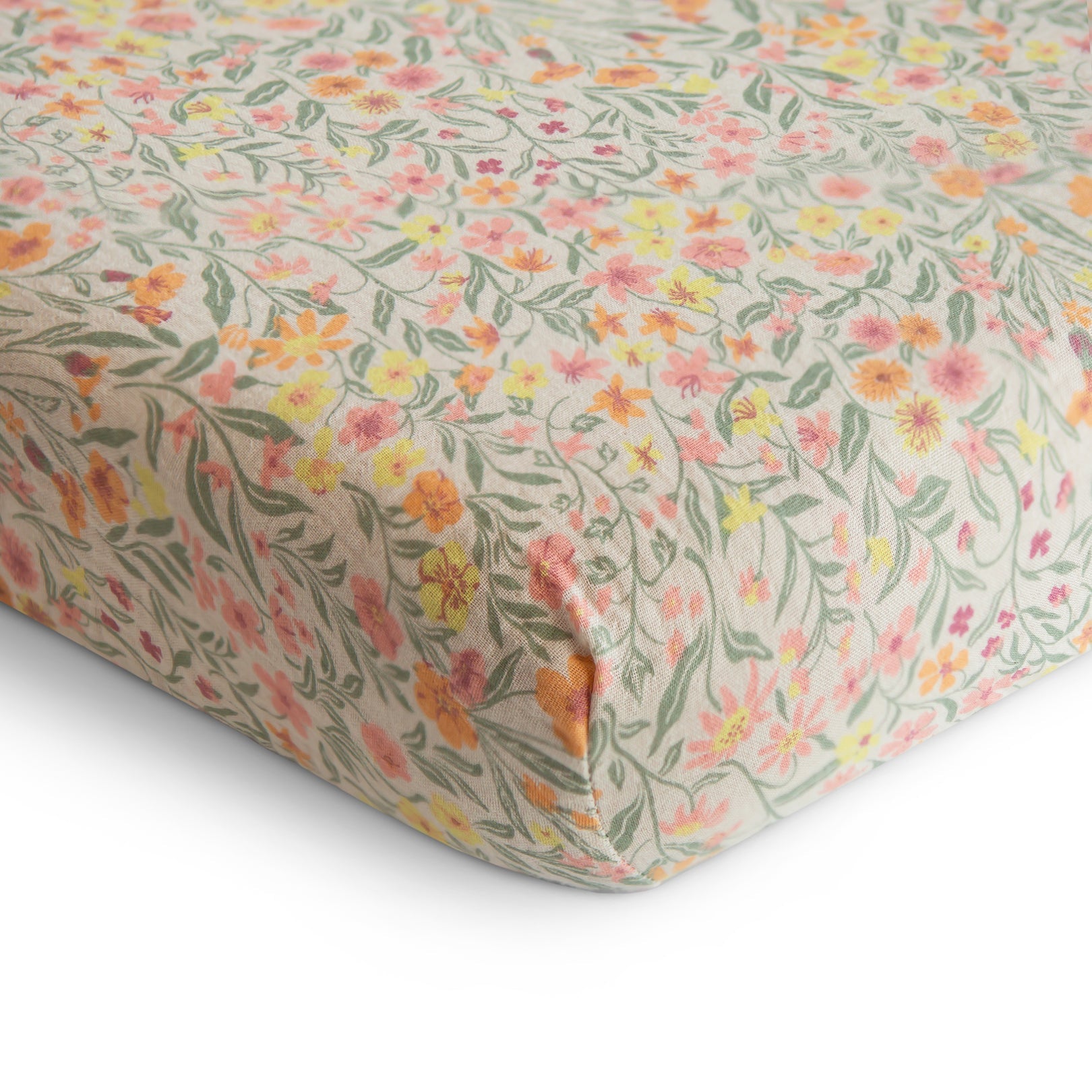 Muslin Crib sheet || Pastel Blooms