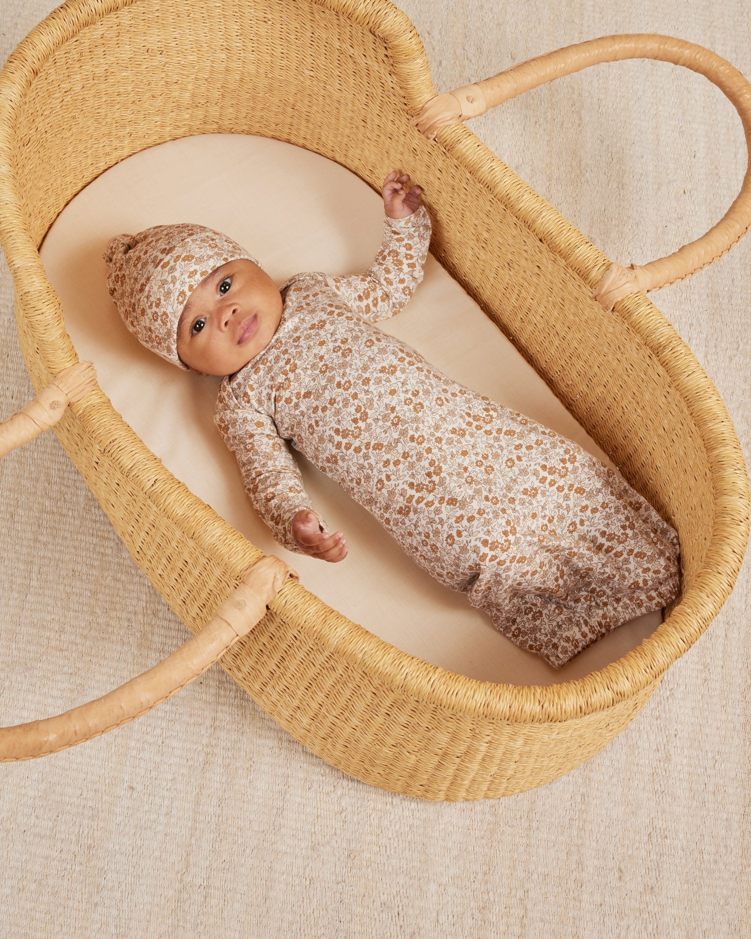 Bamboo Baby Gown + Hat Set || Marigold