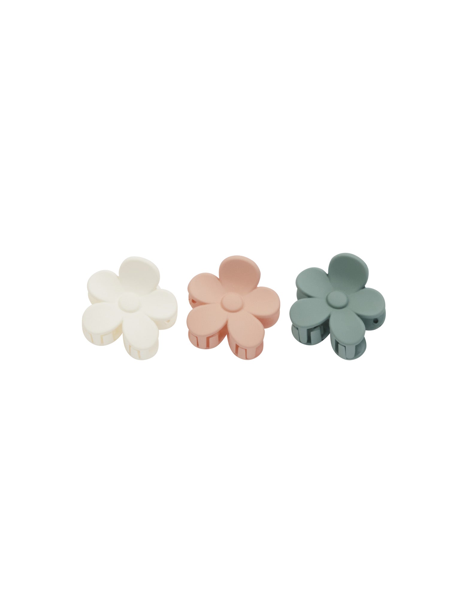 Flower Clip Set || Ivory, Blush, Aqua
