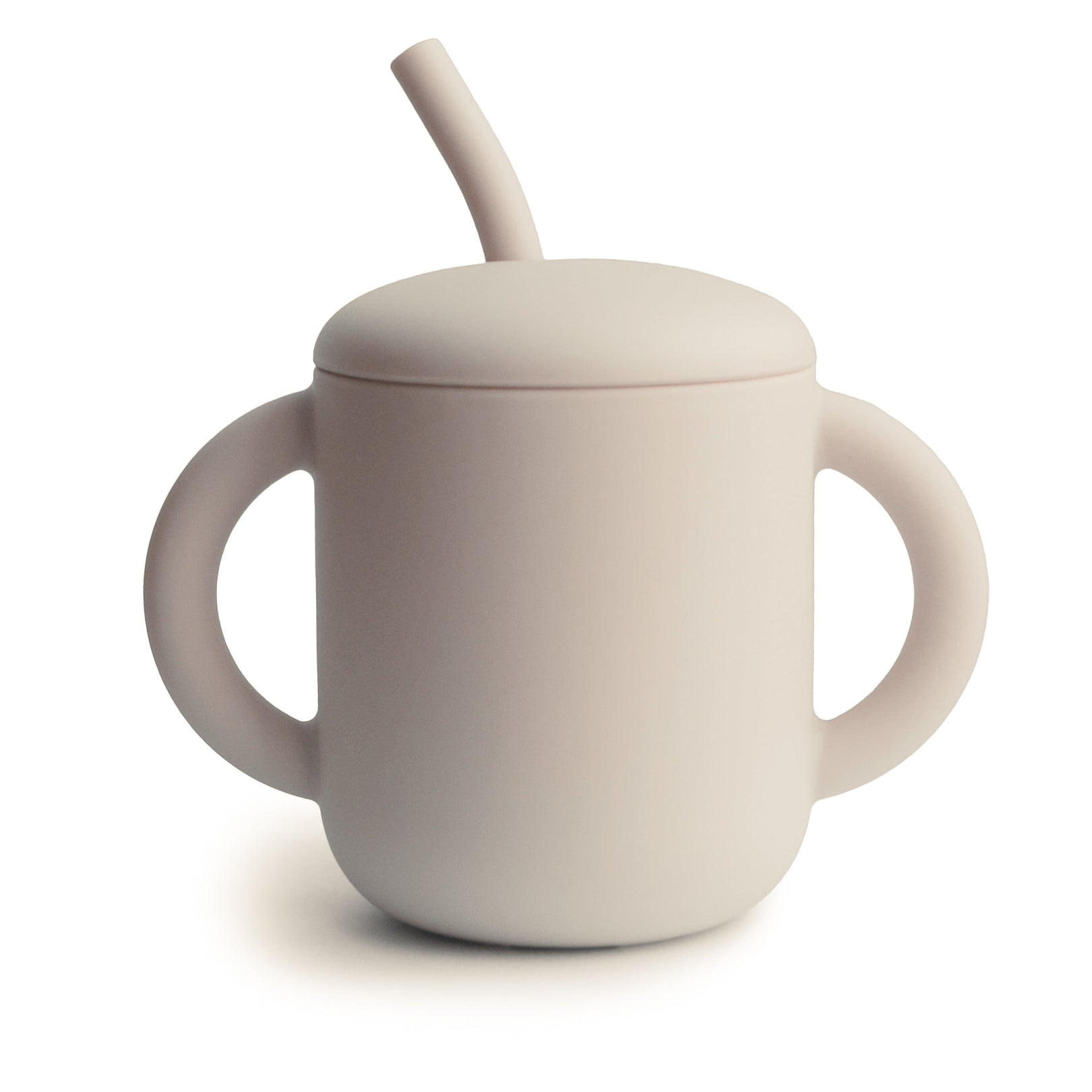 Silicone Training Cup + Straw | Ivory