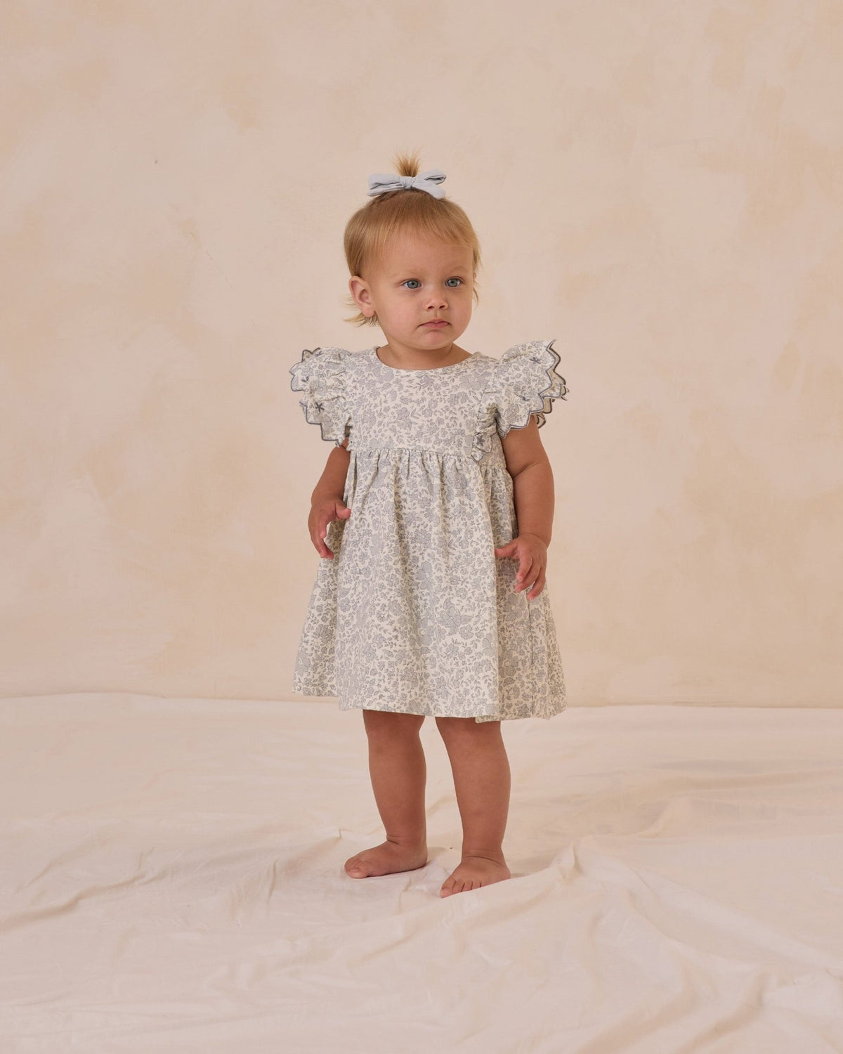 Alina Dress || Blue Blossom 12-18M