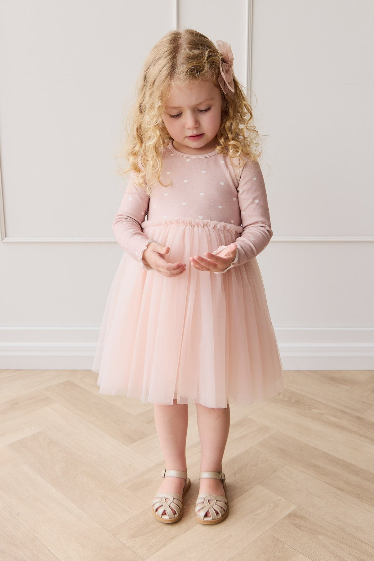 Anna Tulle Dress || Petite Heart Old Rose
