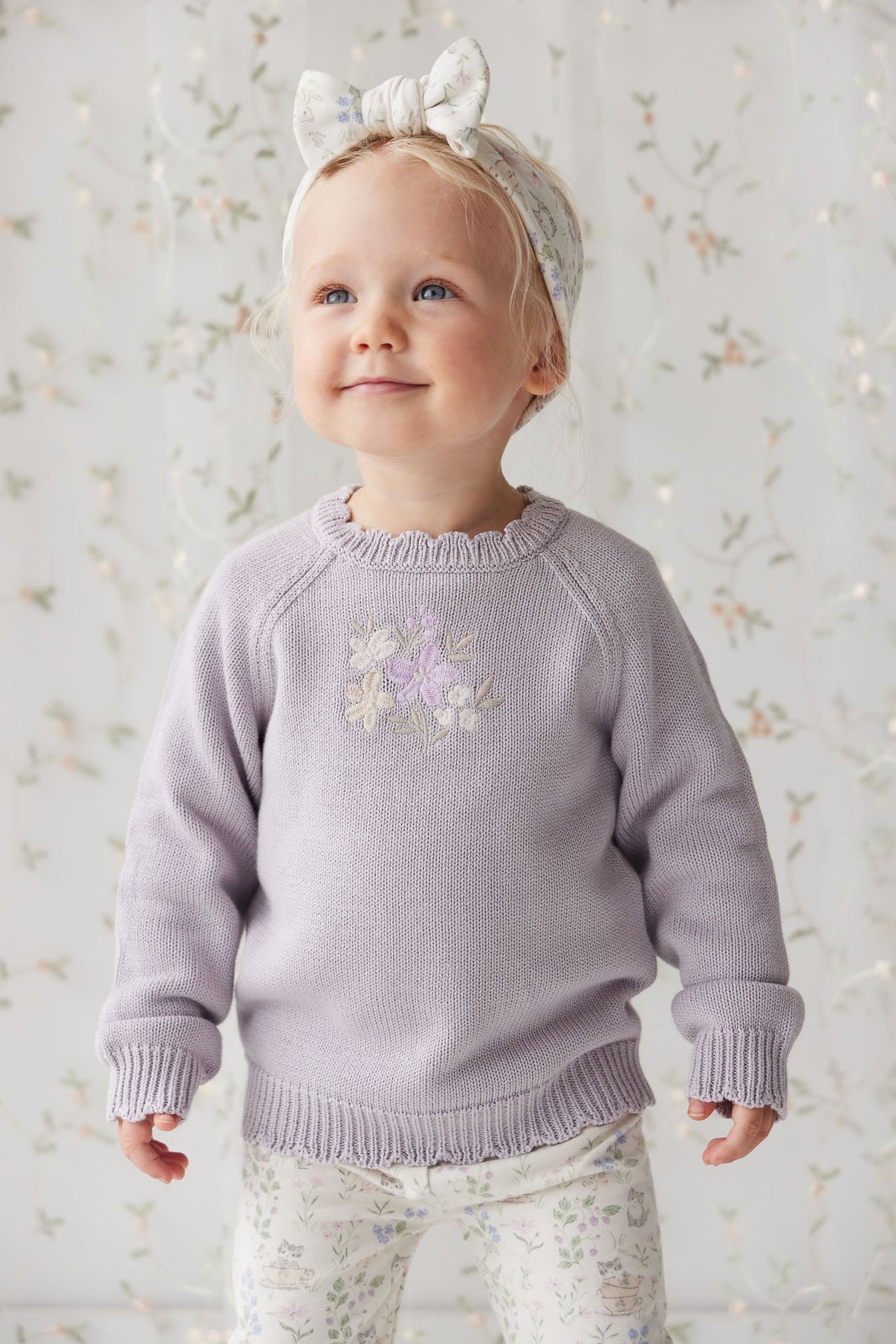 Audrey Knitted Jumper || Starling Goldie Bouquet