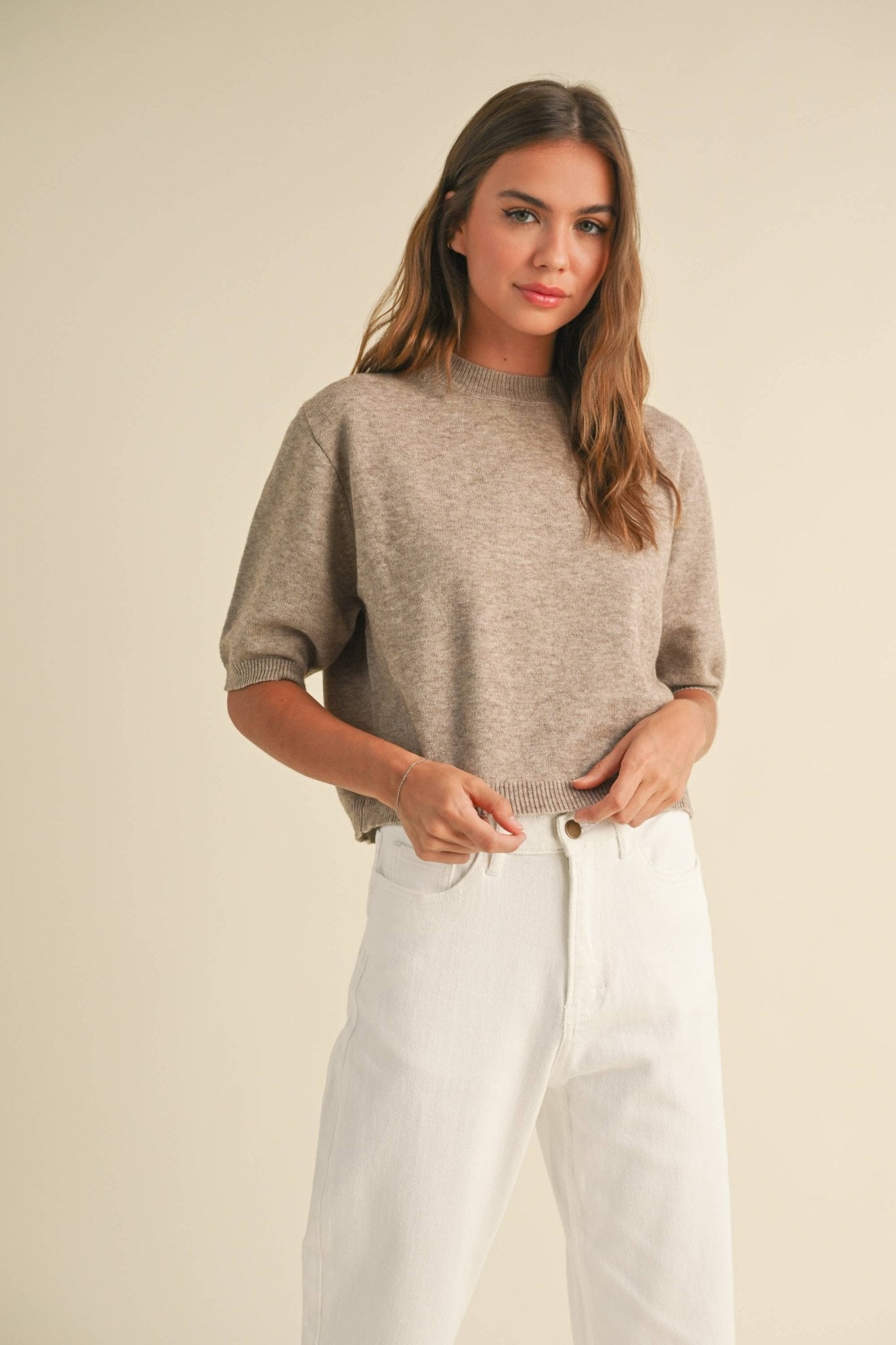 Aurora Sweater Top | Mocha