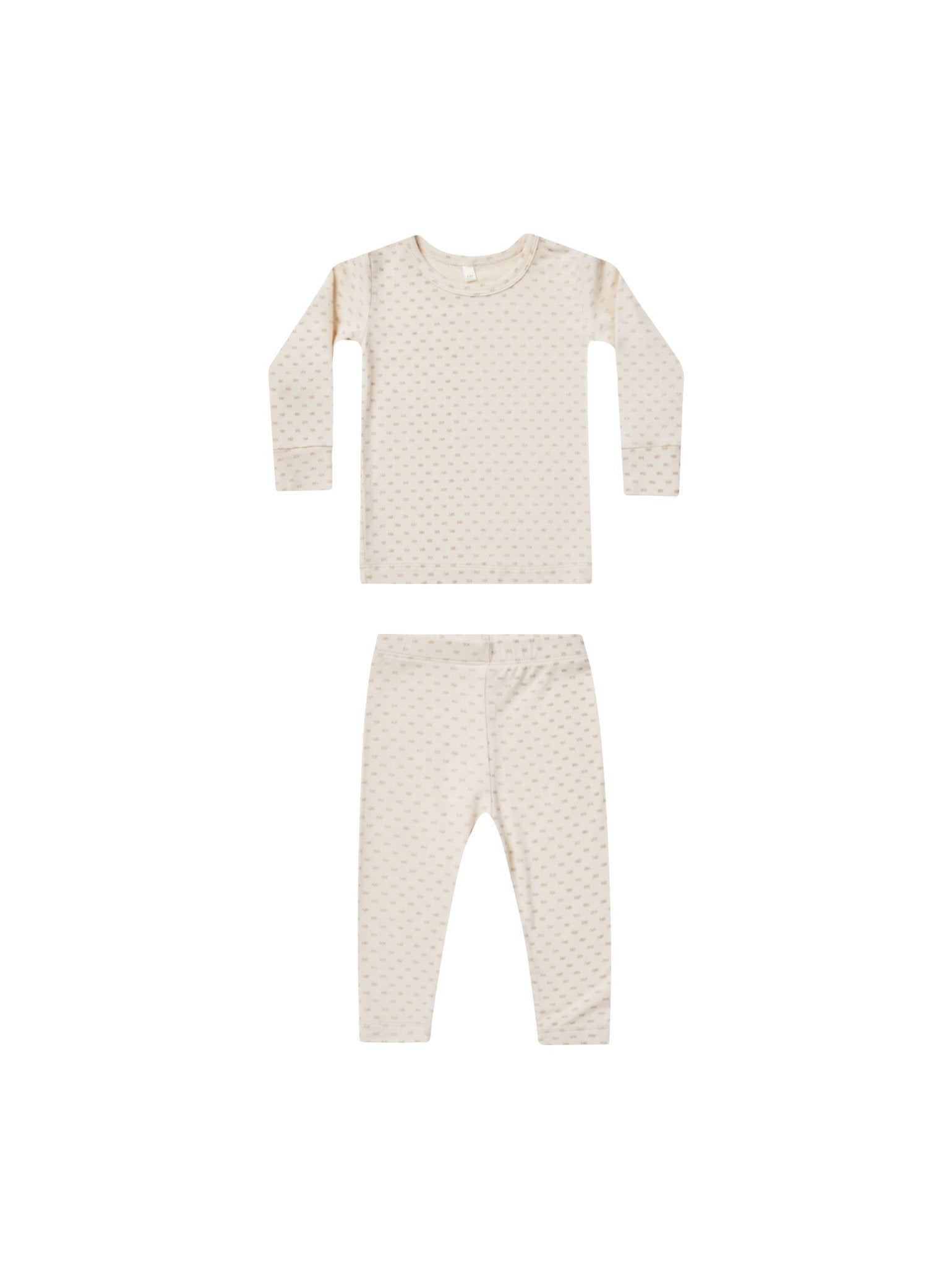 Bamboo Long Sleeve Pajama Set || Oat Check
