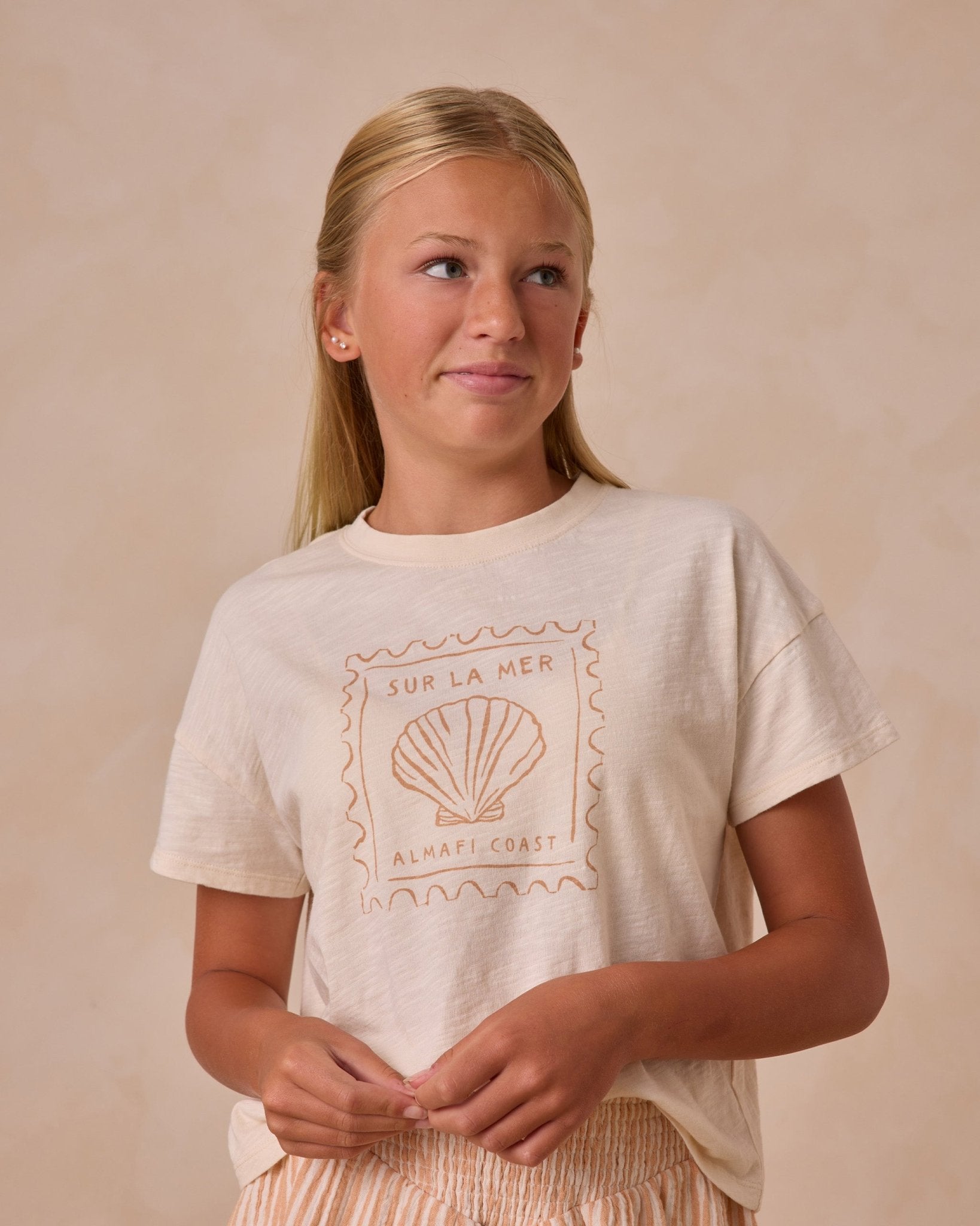 Boxy Tee || Seashell (Teens)
