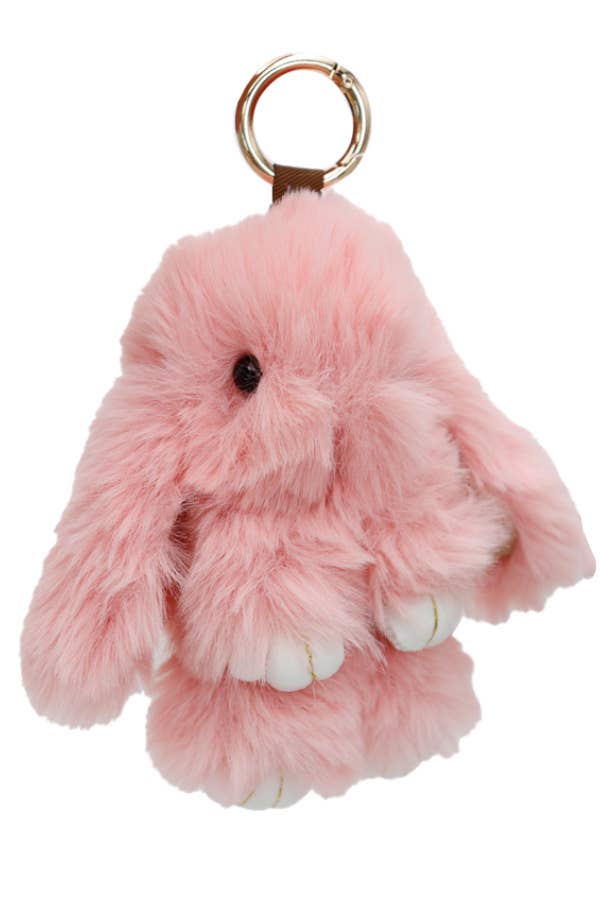 Bunny Rabbit Fuzzy Plush Key Chain