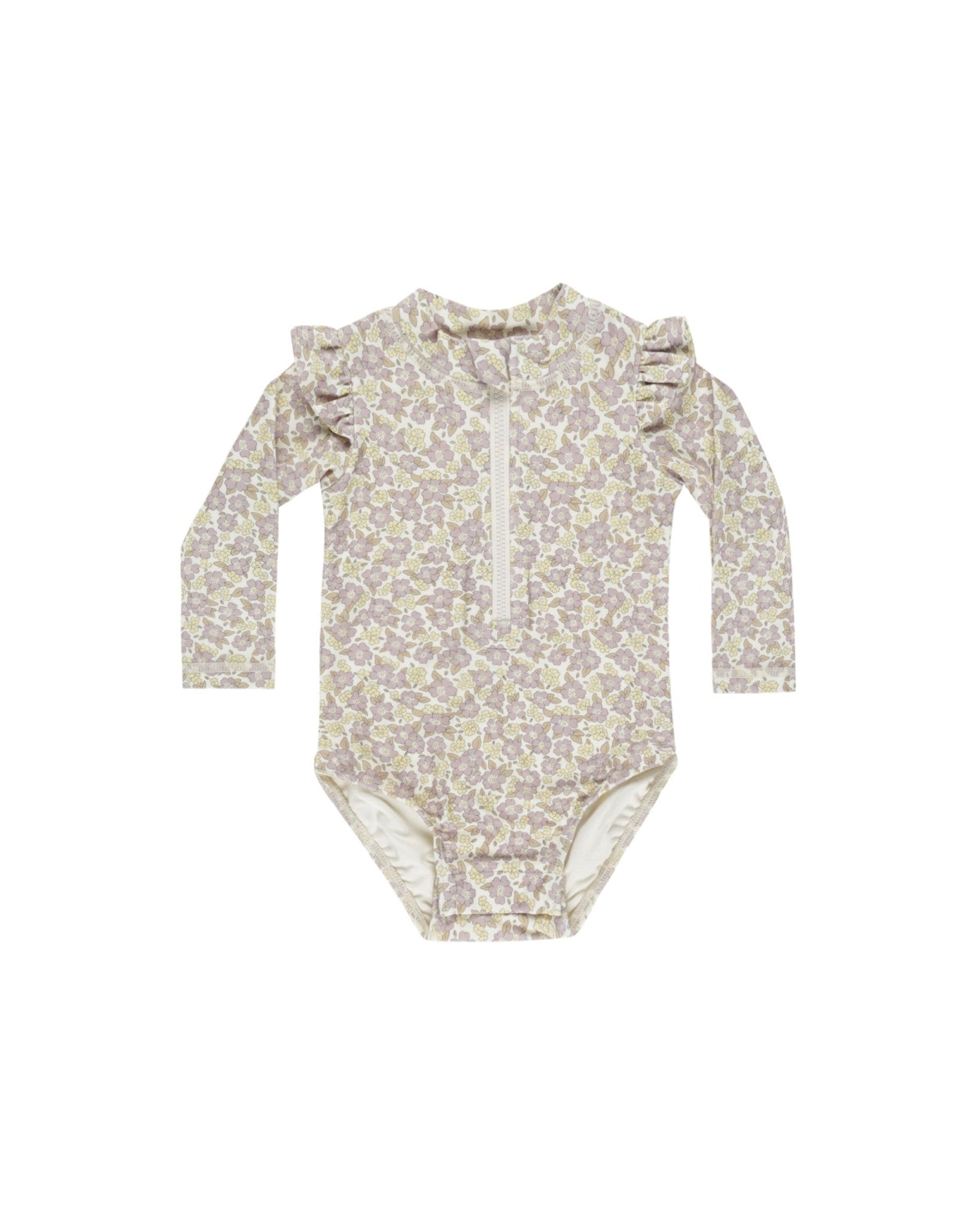 Byron Rashguard One - Piece || Purple Floral