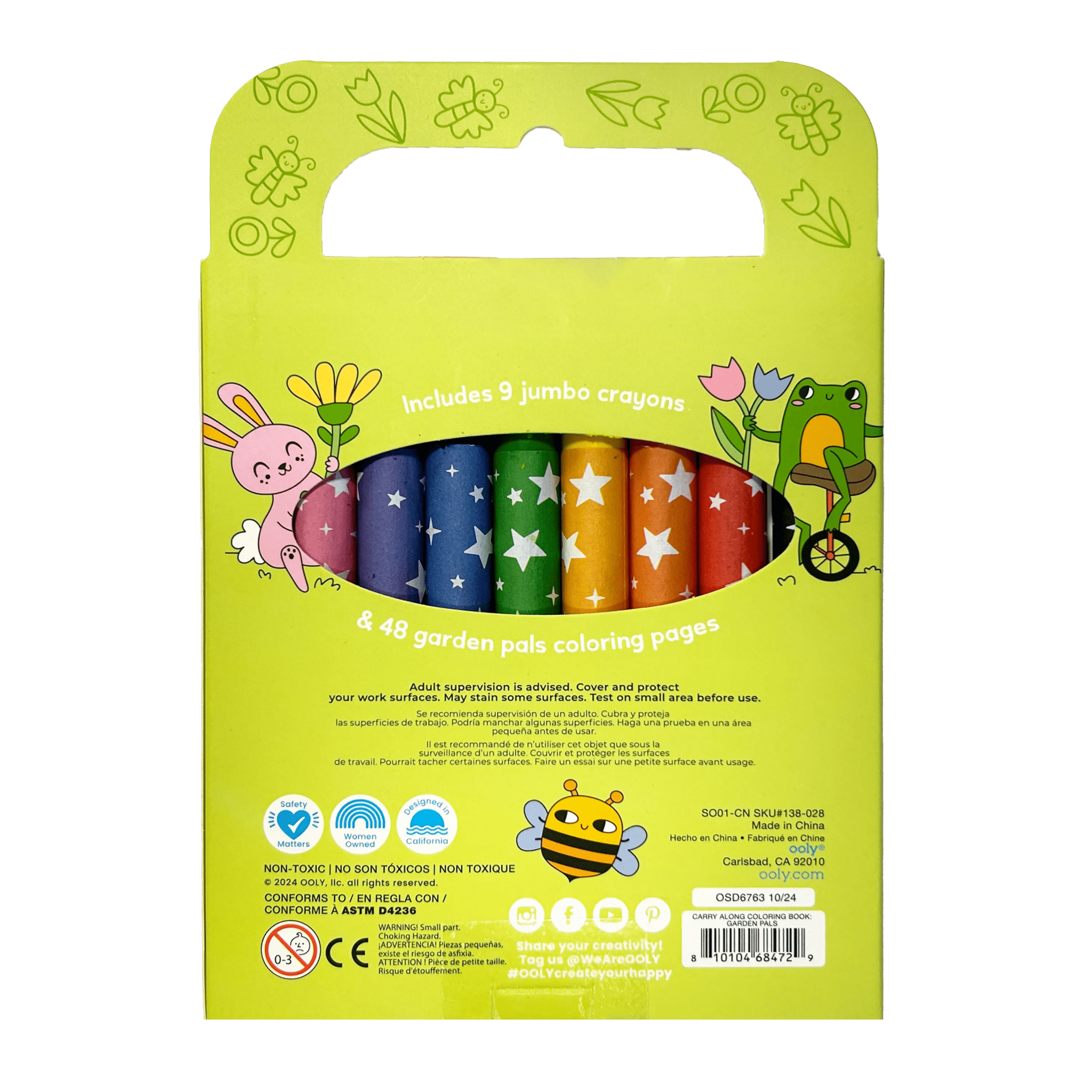 Carry Along! Coloring Book and Crayon Set | Garden Pals