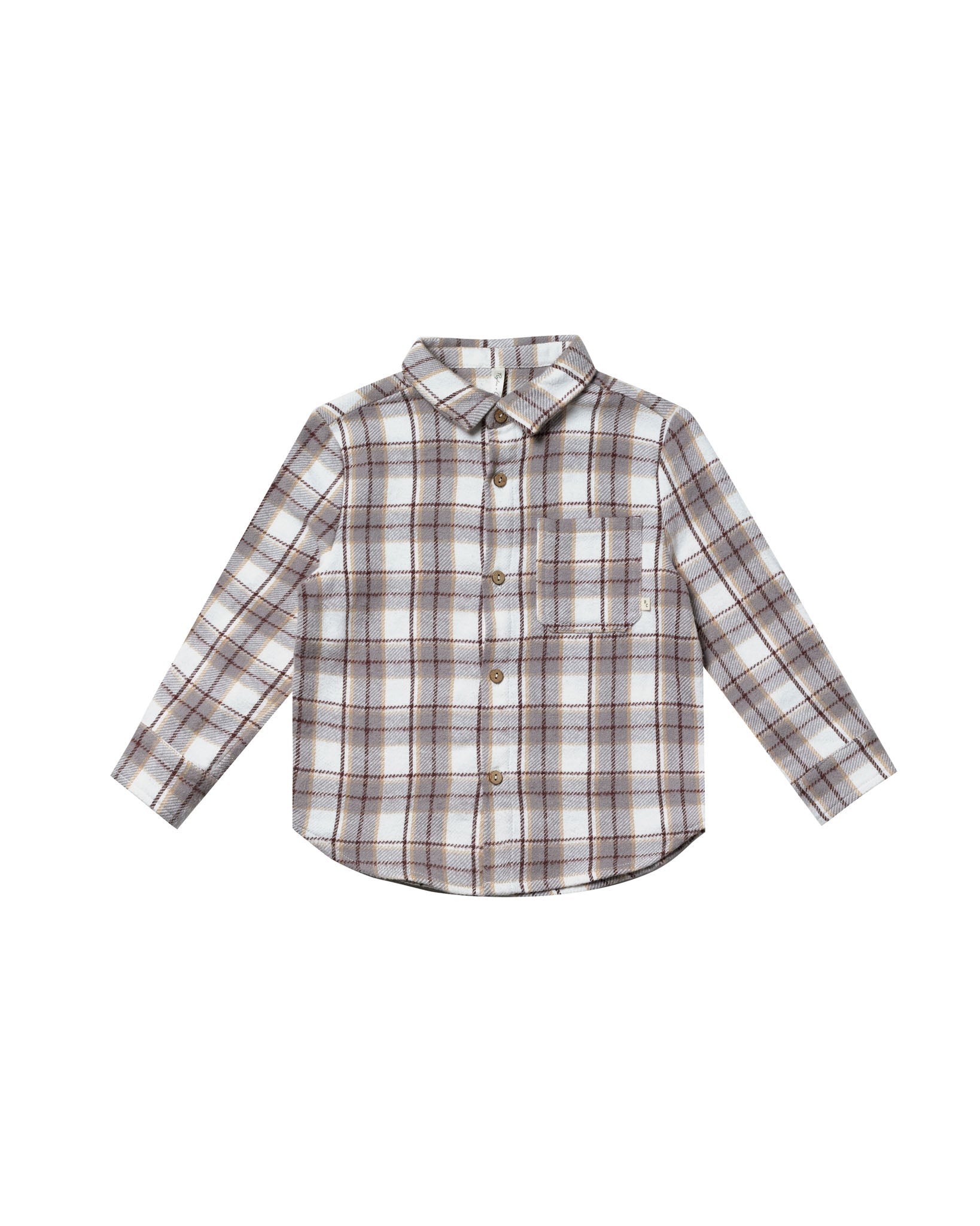 Collared Long Sleeve Shirt || Blue Flannel - LAST 6/12M & 6/7Y