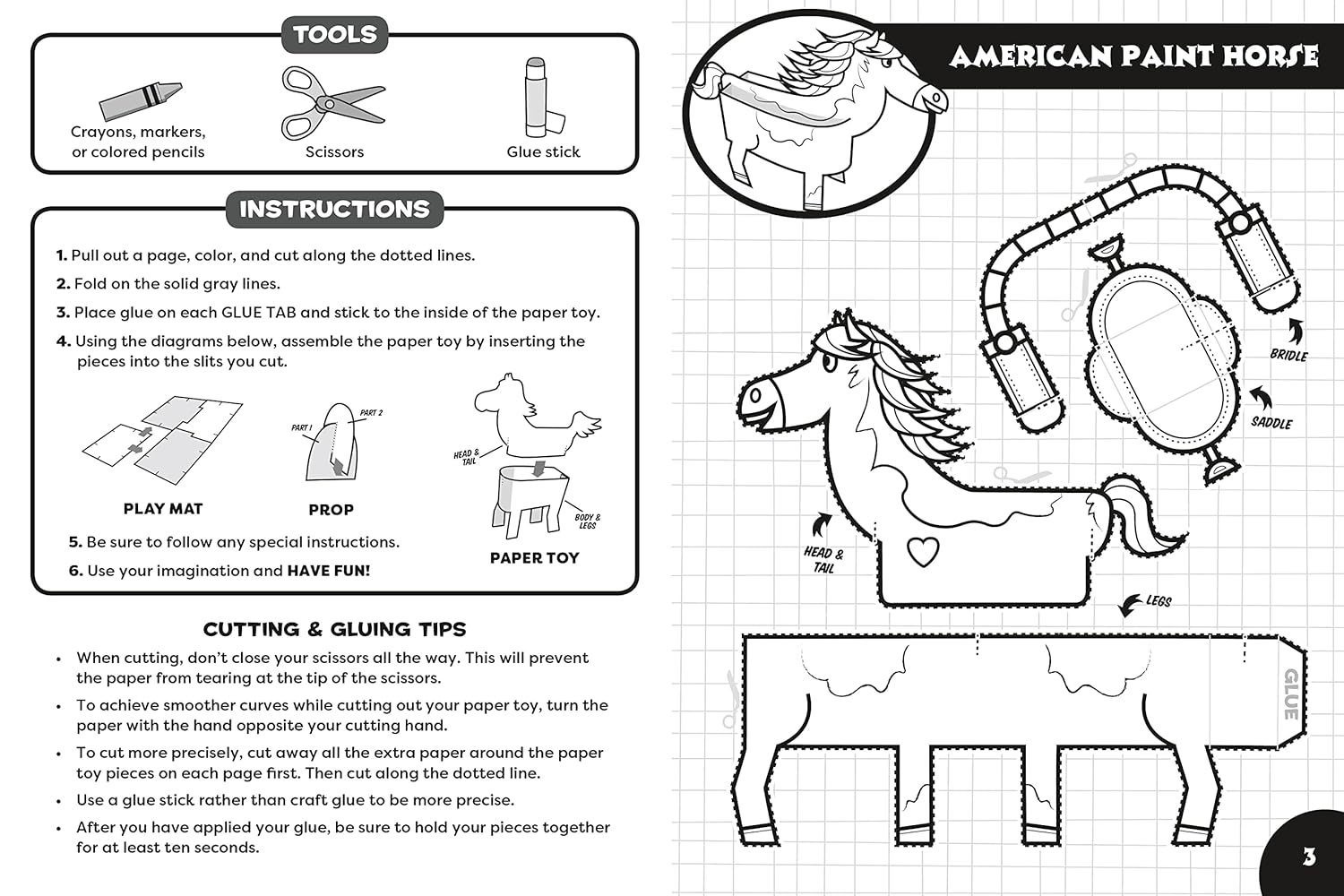 Color, Cut, Create Play Sets: Horse Ranch