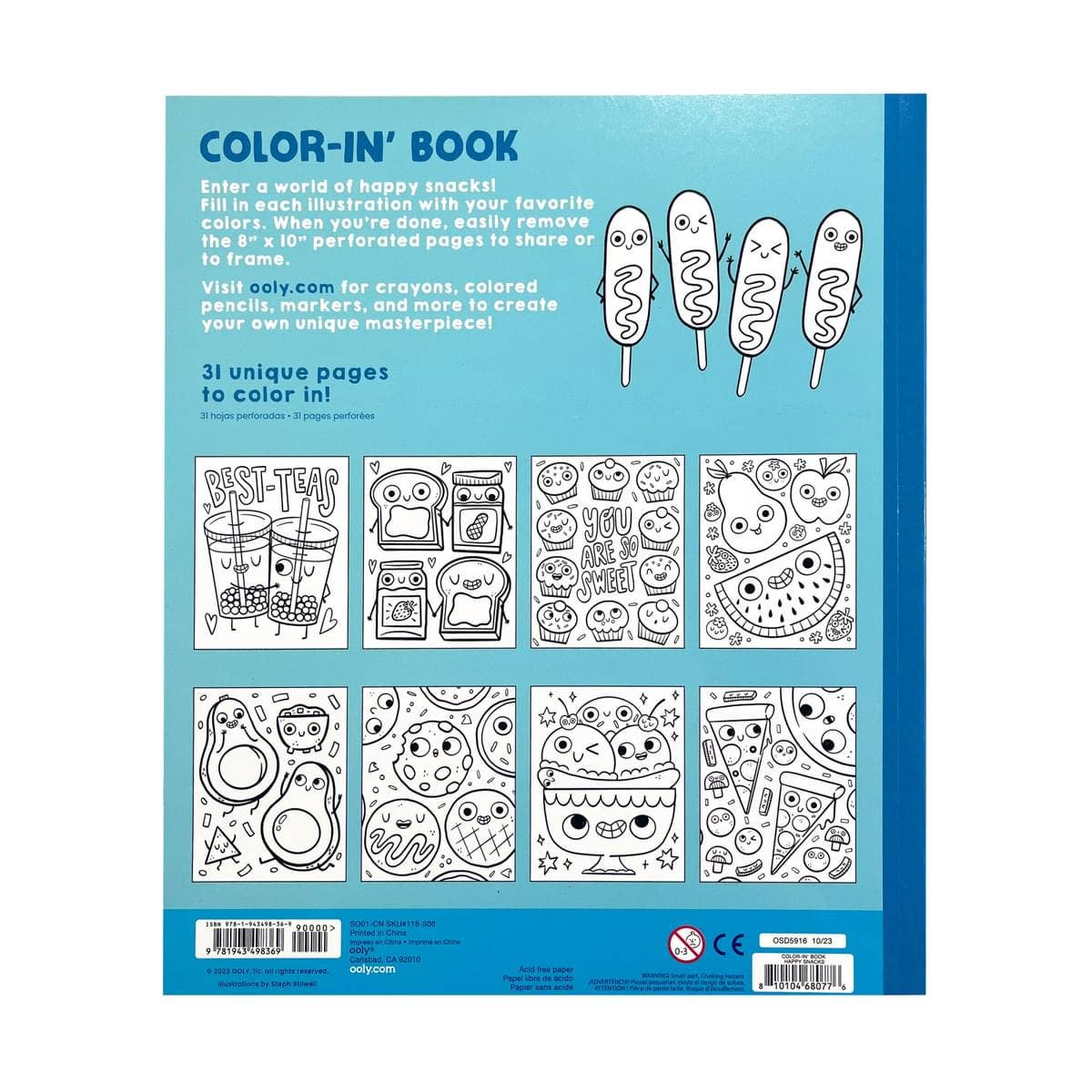 Color - in' Book: Happy Snacks