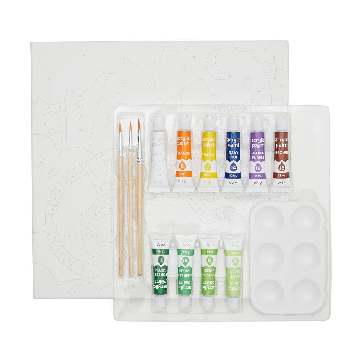Colorific Canvas Paint By Number Kit: Terrific Tiger