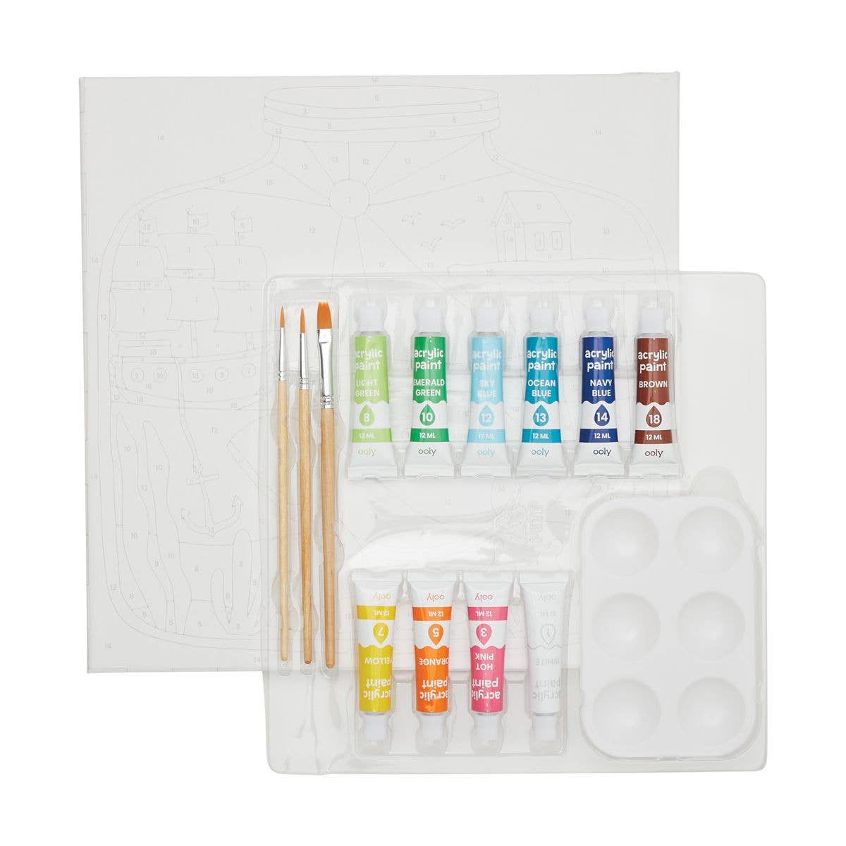 Colorific Canvas Paint By Number Kit: Tiny Treasures