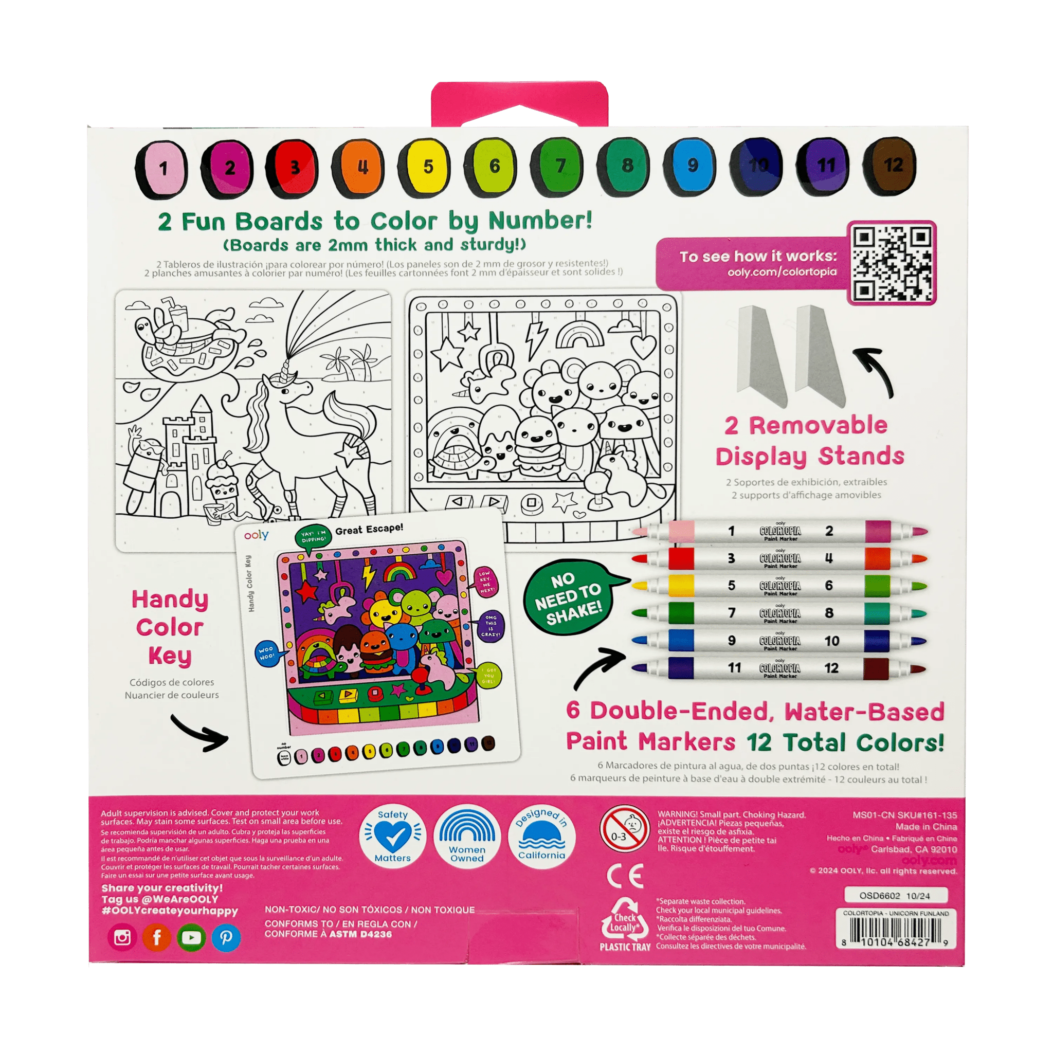 Colortopia Paint Marker By Number Kit | Unicorn Funland