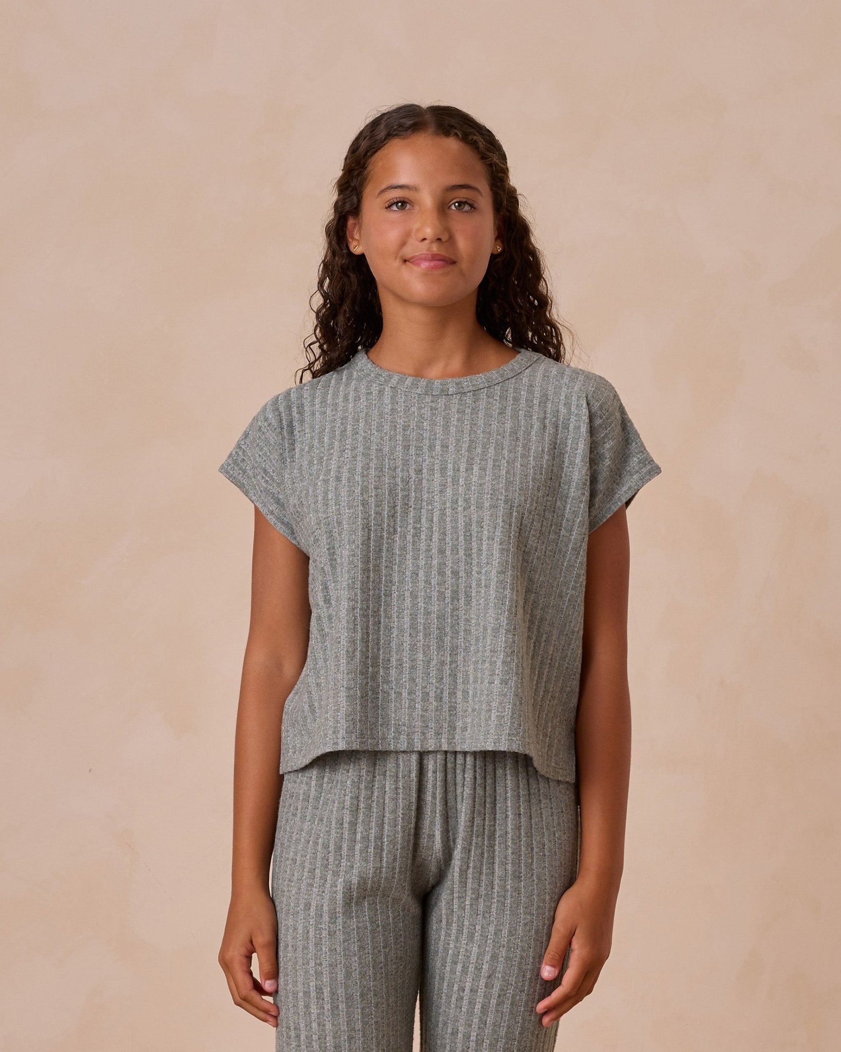 Cozy Rib Knit Set || Eucalyptus (Teens)