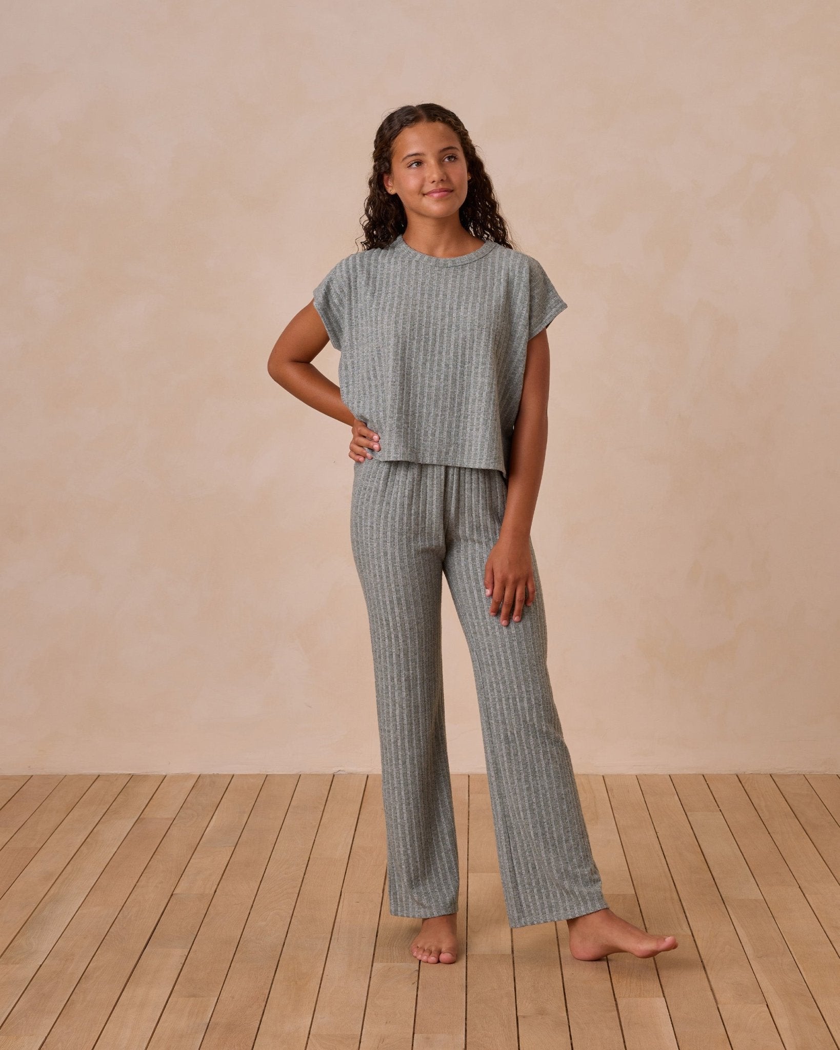 Cozy Rib Knit Set || Eucalyptus (Teens)