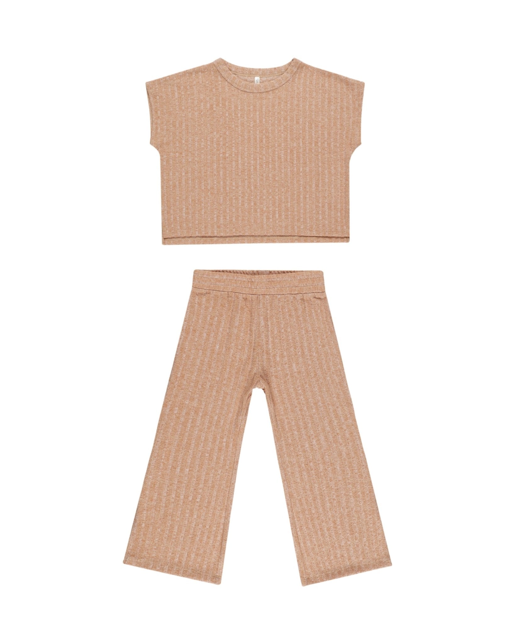 Cozy Rib Knit Set || Grapefruit
