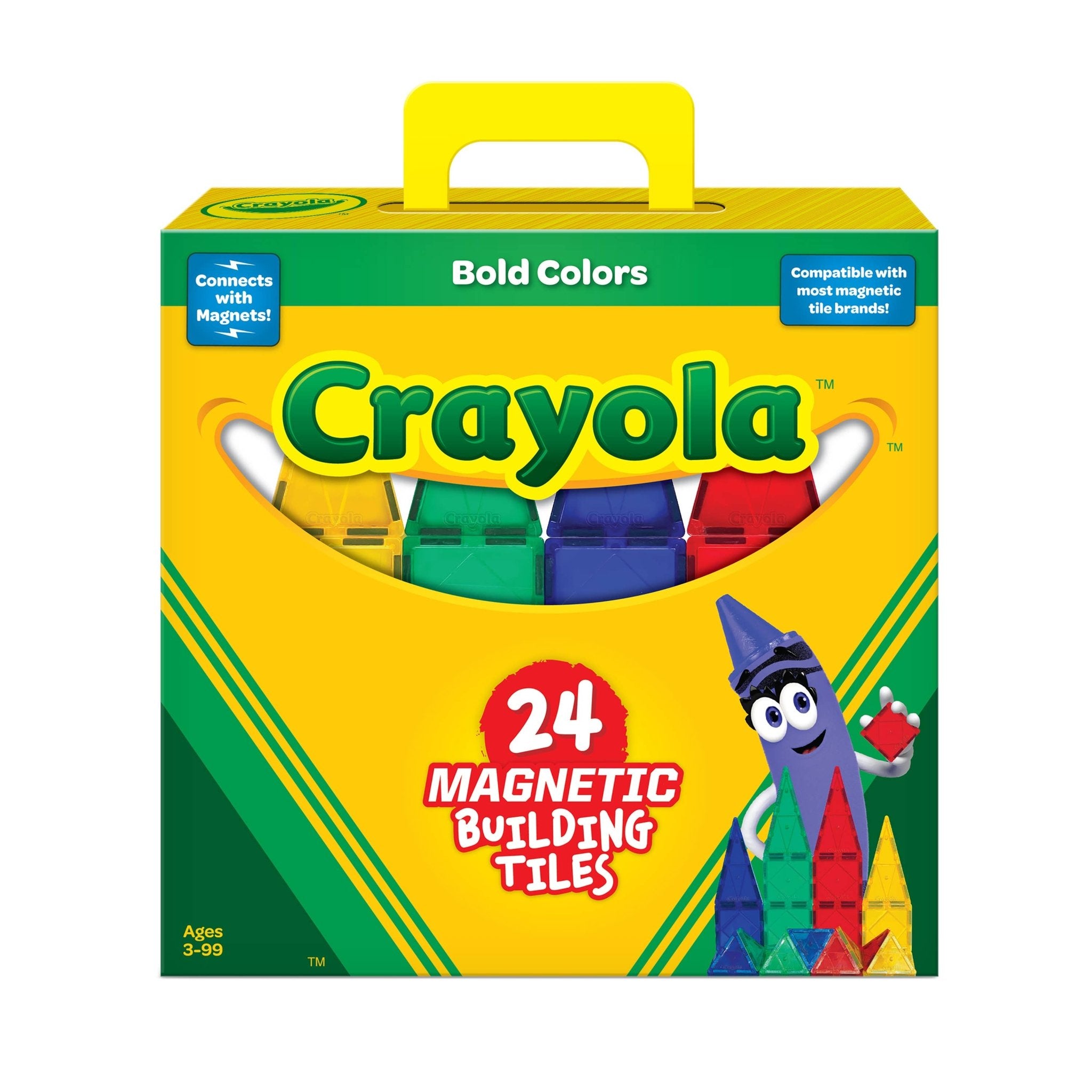 Crayola Bold Magnetic Tiles 24 - Piece Set