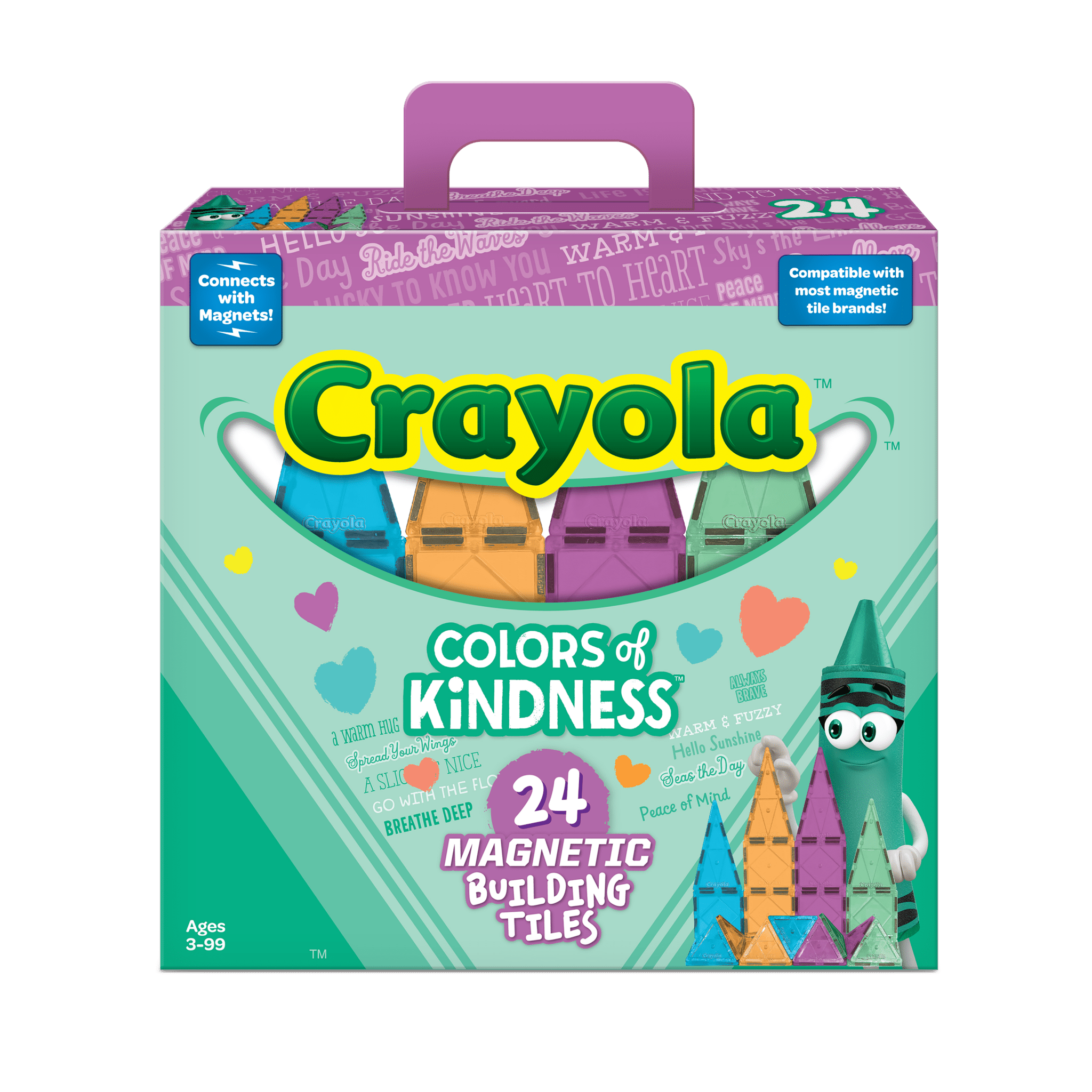 Crayola Colors of Kindnes Magnetic Tiles 24 - Piece Set