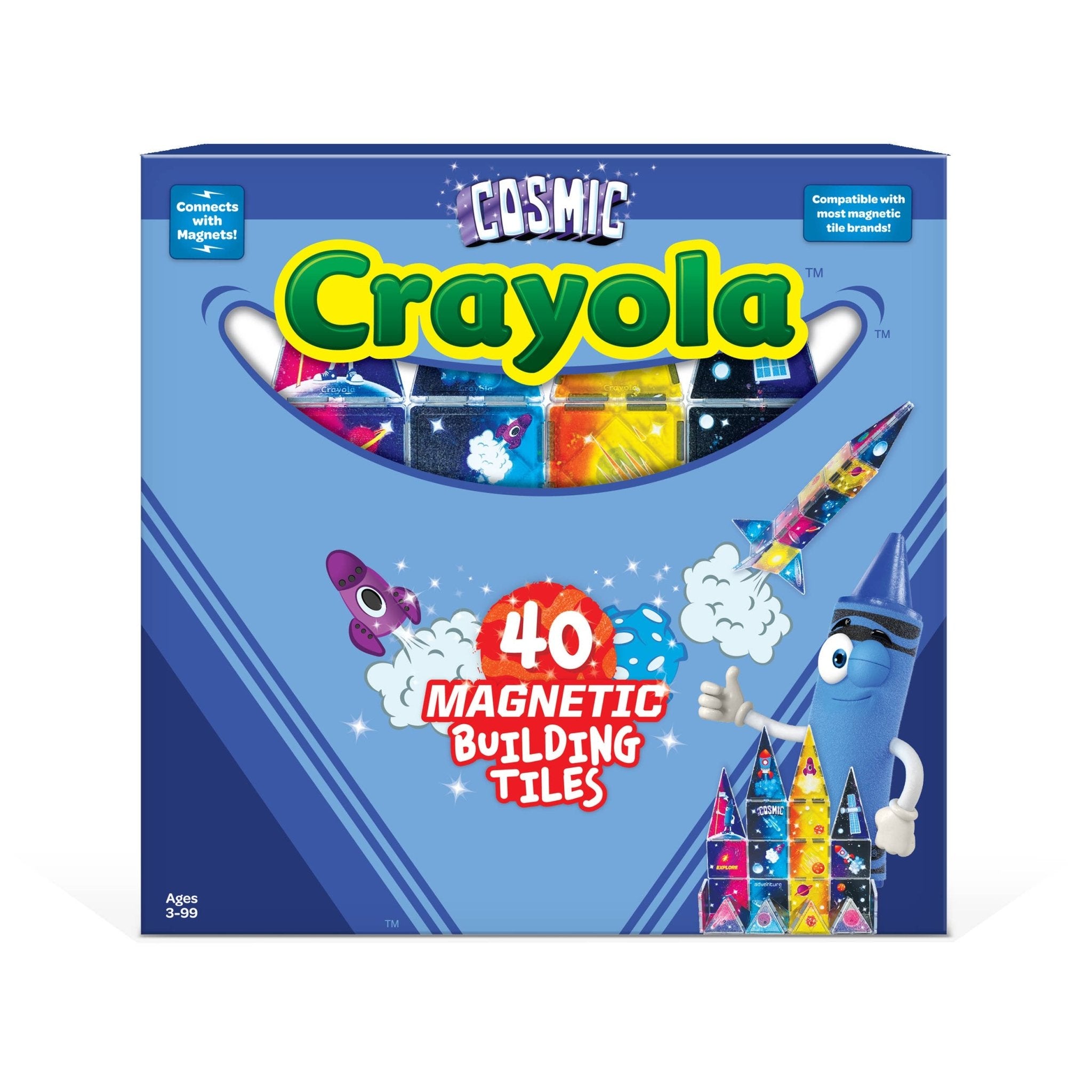 Crayola Cosmic Magnetic Tiles 40 - Piece Set
