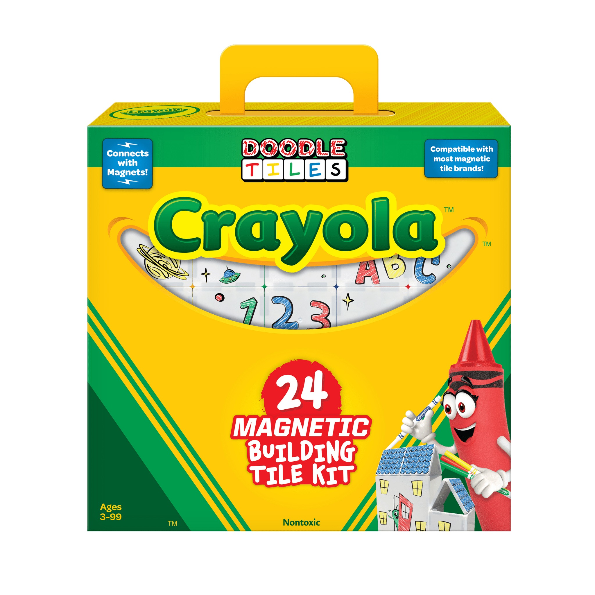 Crayola Doodle Tiles Magnetic Tiles 24 - Piece Set