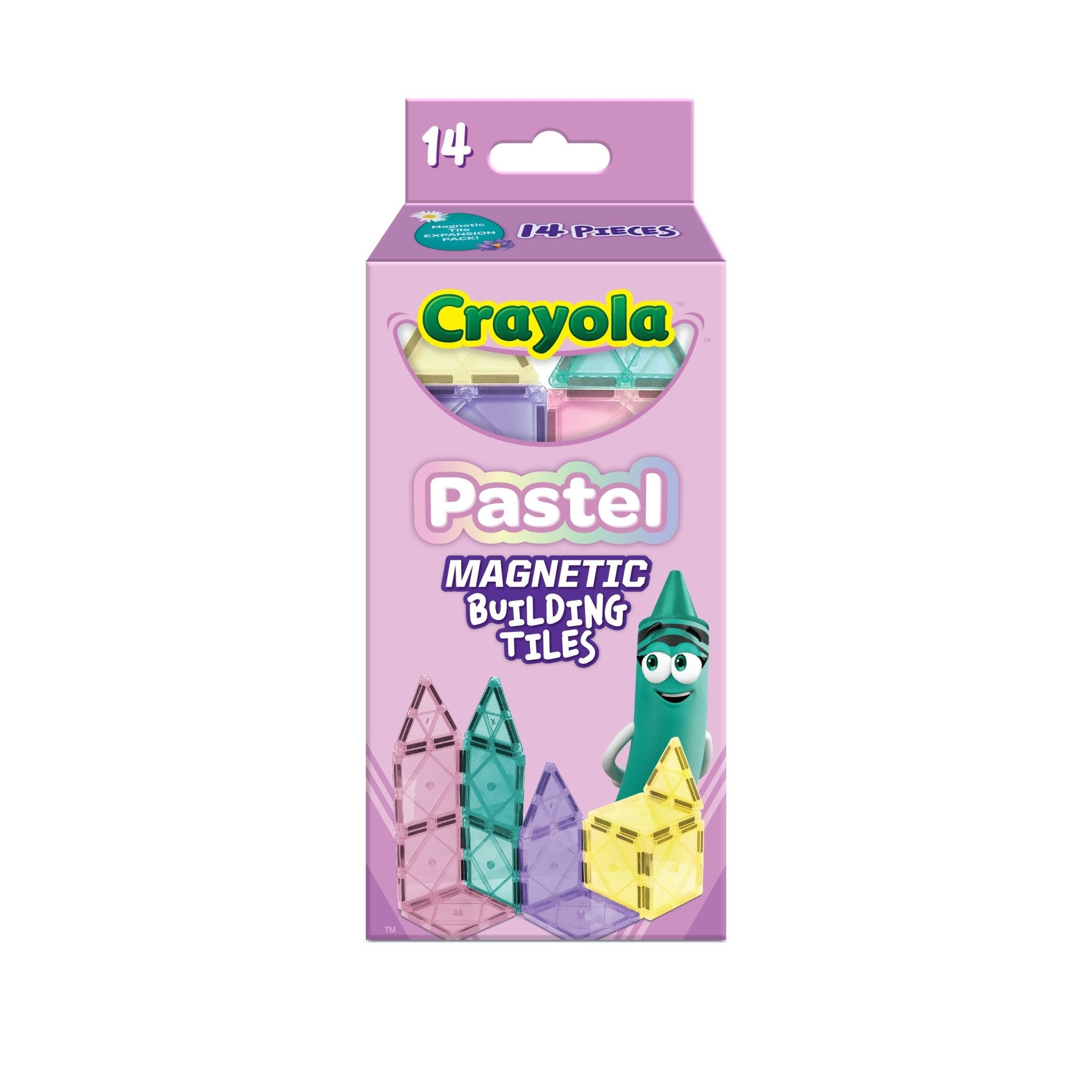 Crayola Pastel Magnetic Tiles 14 - Piece Expansion Pack