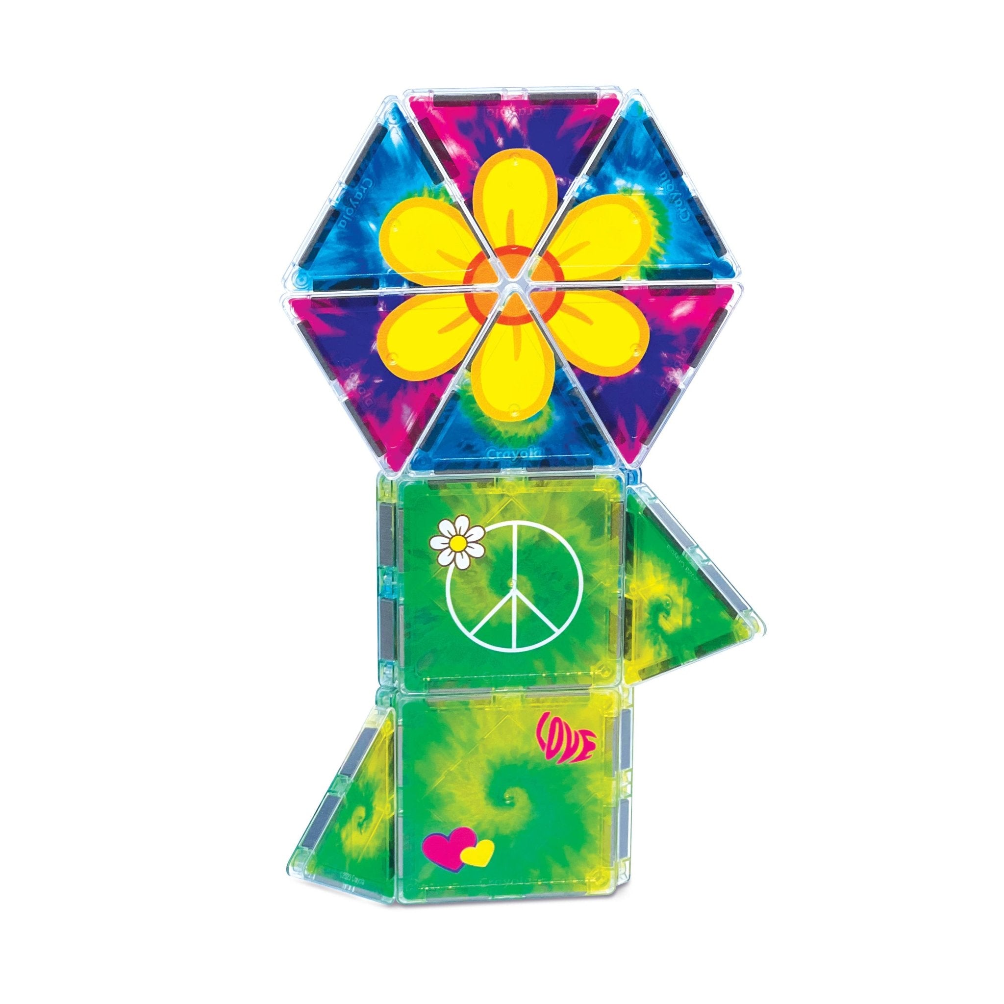 Crayola Tie - Dye Magnetic Tiles 24 - Piece Set