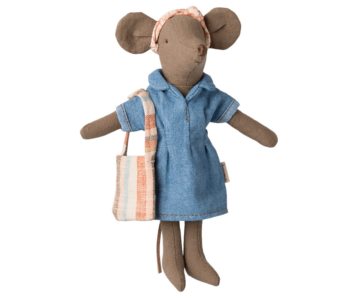 Denim dress and bag, Mum mouse