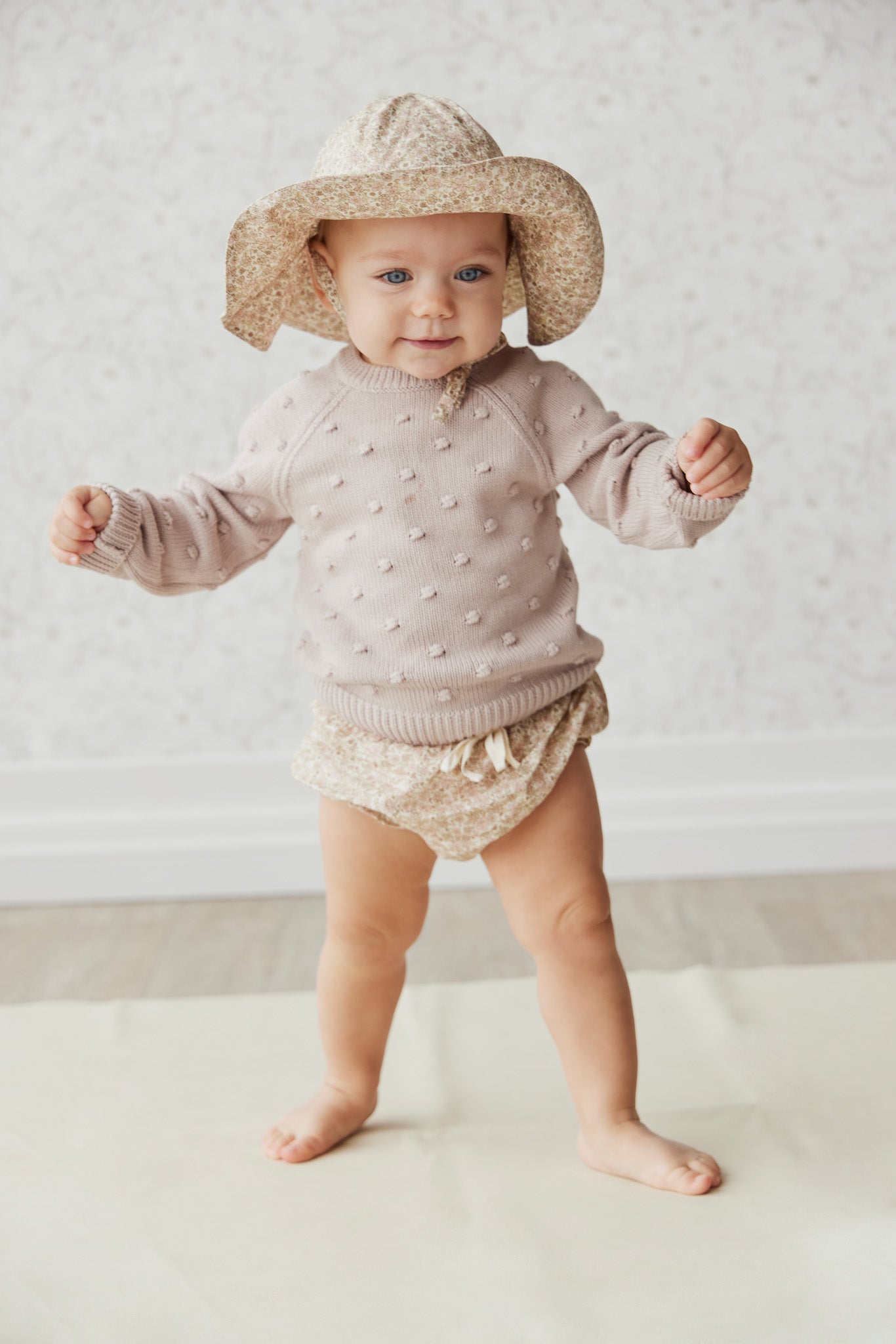 Dotty Knit Jumper - Rosebud