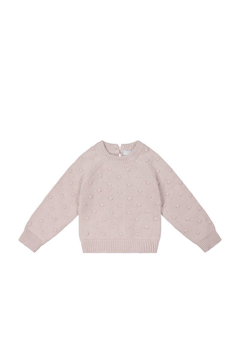 Dotty Knit Jumper - Rosebud
