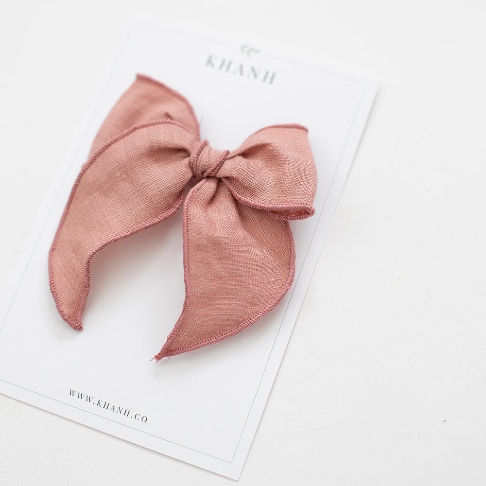 Dusty Rose | Medium Whimsical Bow