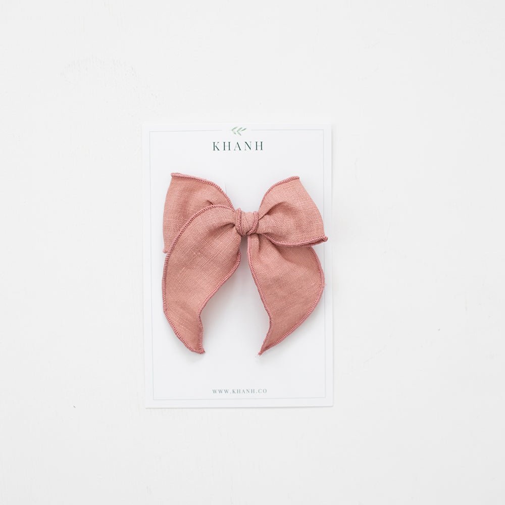Dusty Rose | Medium Whimsical Bow