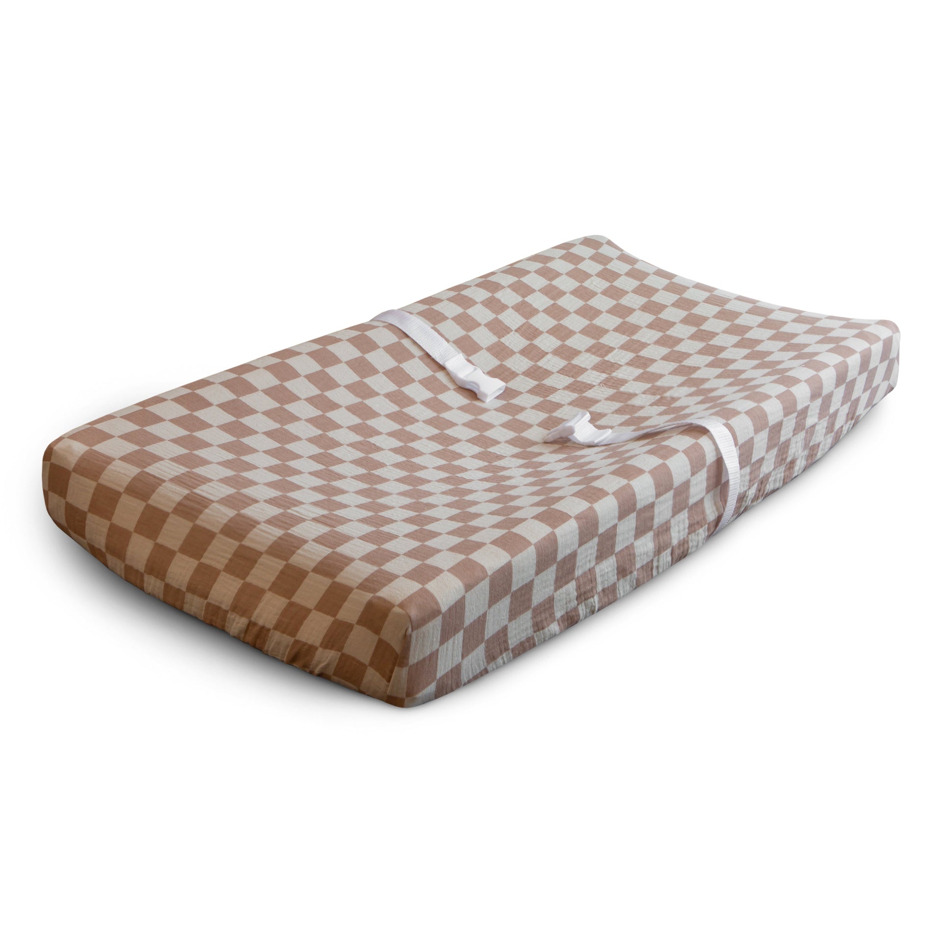 Extra Soft Muslin Changing Pad Cover | Natural Check