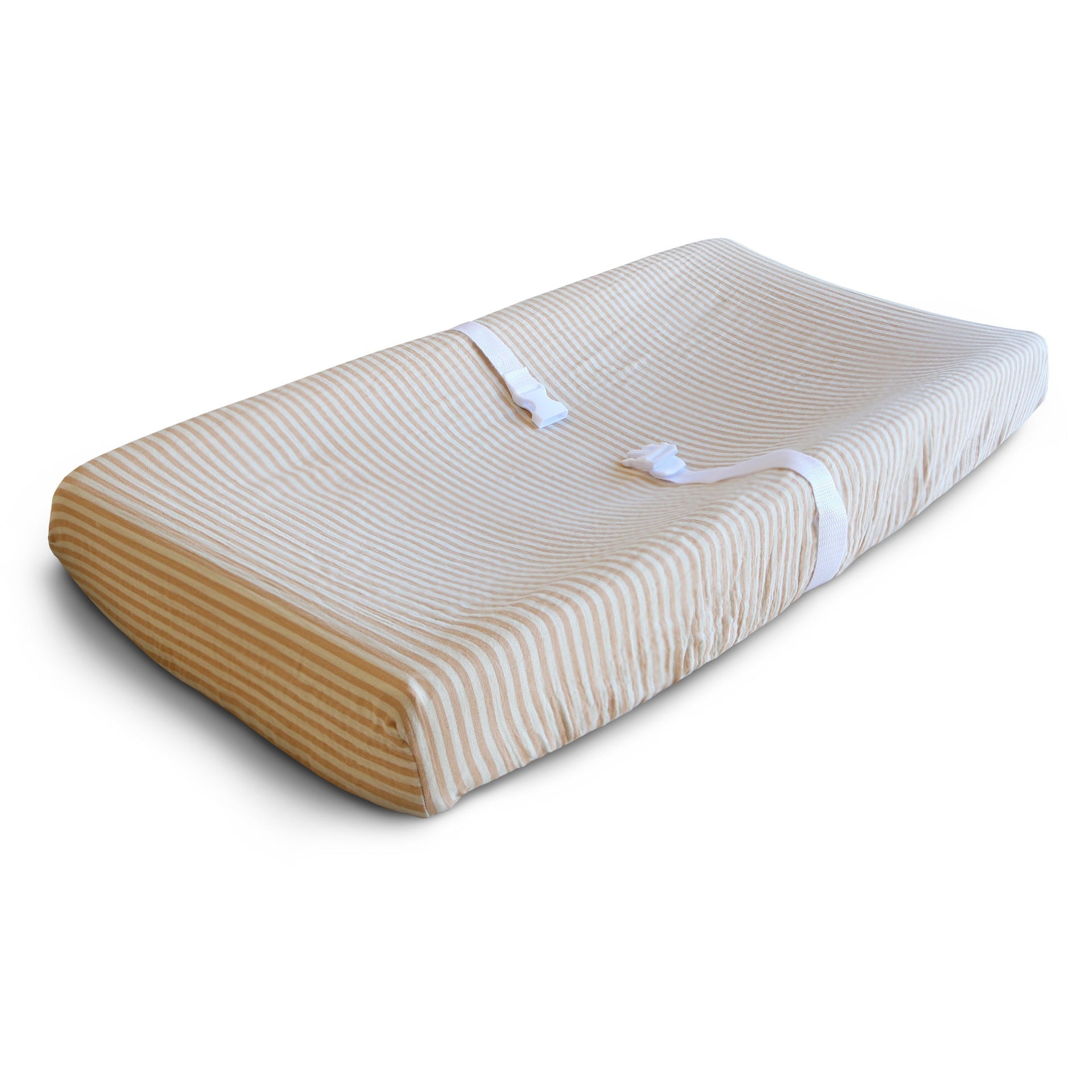Extra Soft Muslin Changing Pad Cover | Natural Stripe