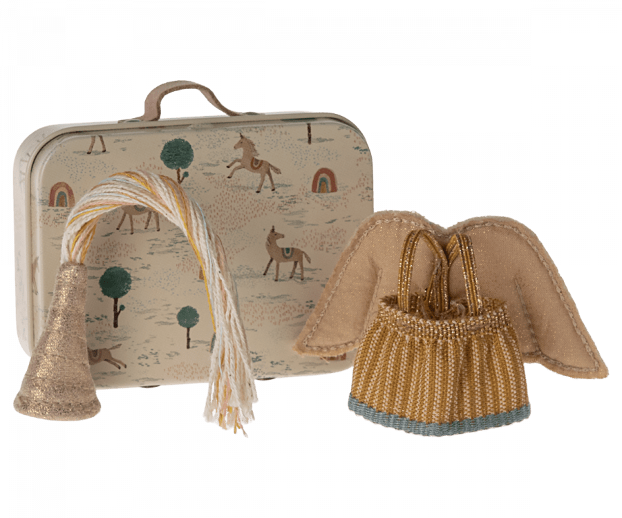 Fairy clothes in suitcase - Little Sister Mouse