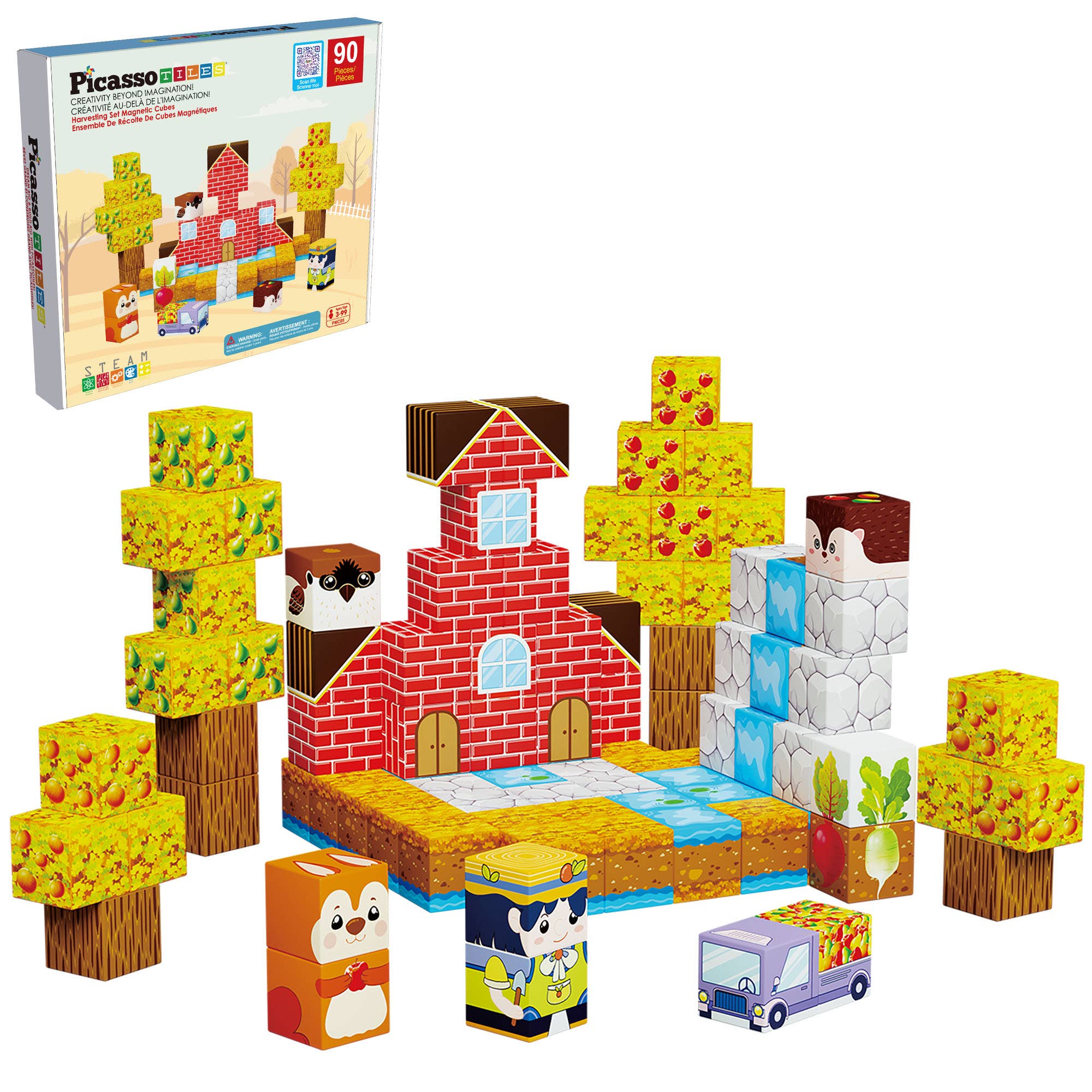 Farm Harvesting Magnetic Cubes Set