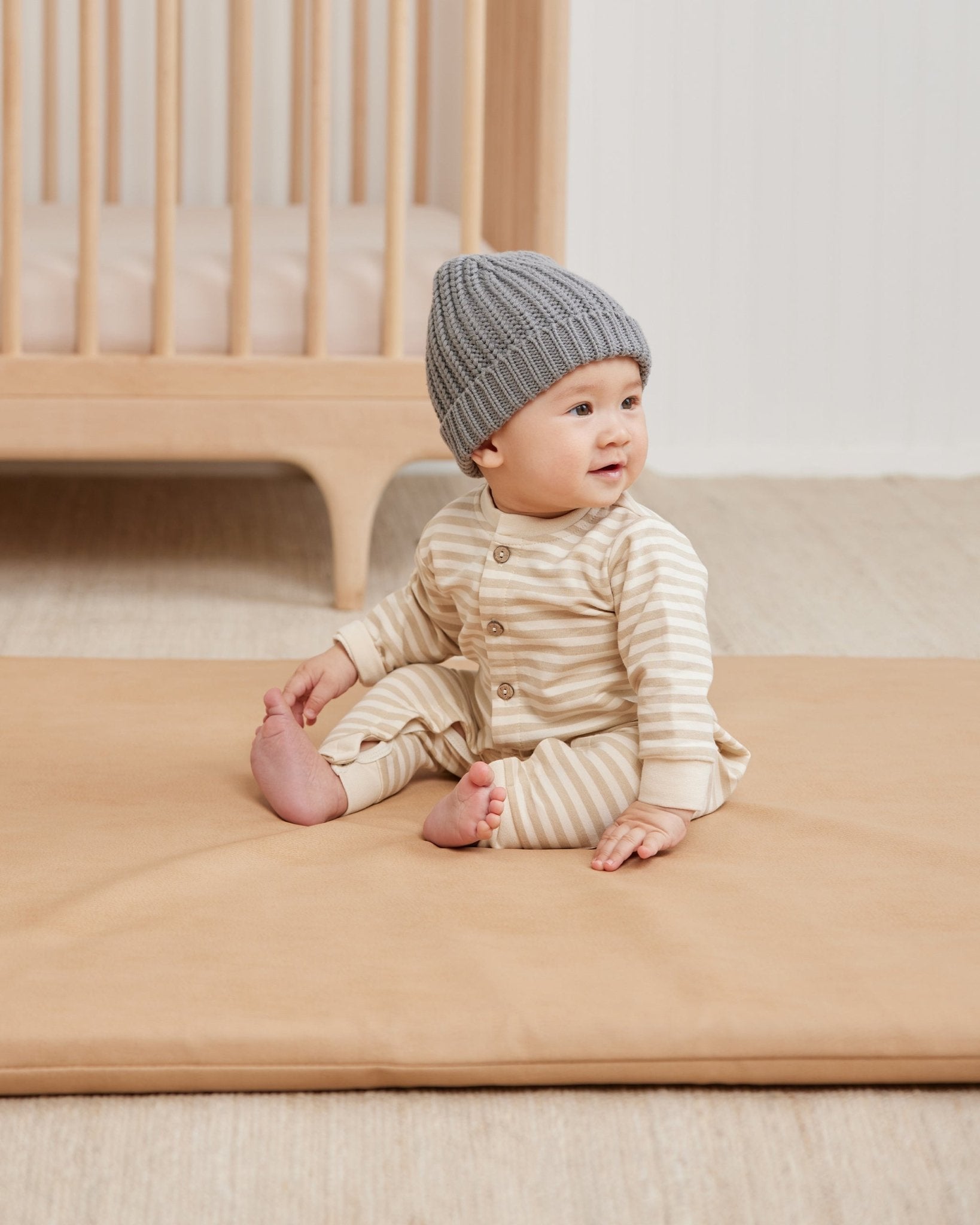 Fleece Jumpsuit | Sand Stripe - LAST ONE 2/3Y