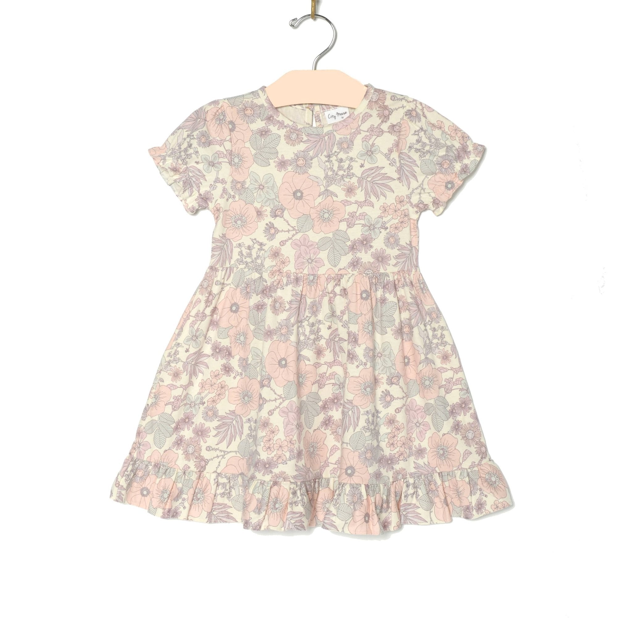 Flutter Puff Sleeve Dress || Vintage Floral
