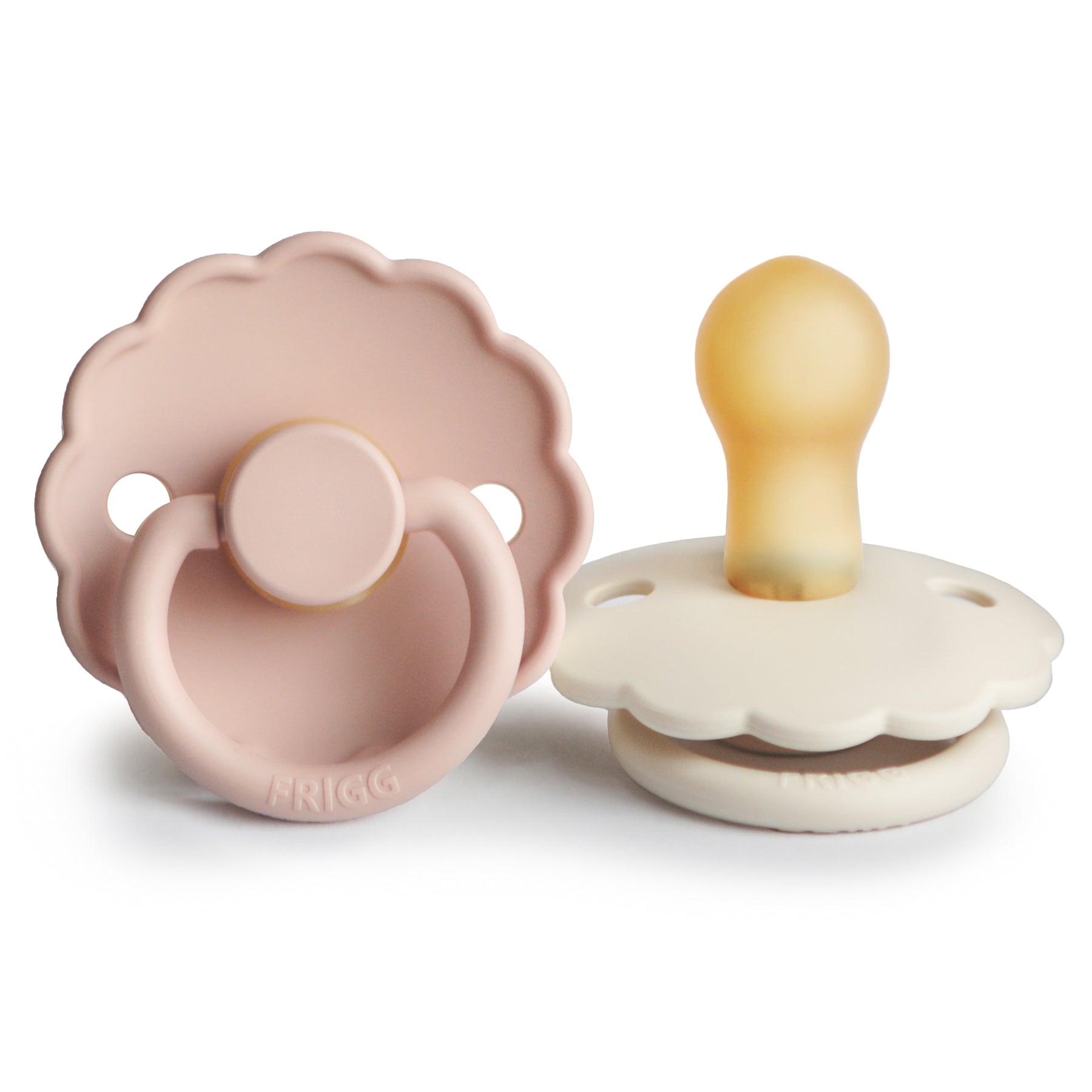 FRIGG Daisy Natural Rubber Pacifier 2pc | Blush/Cream