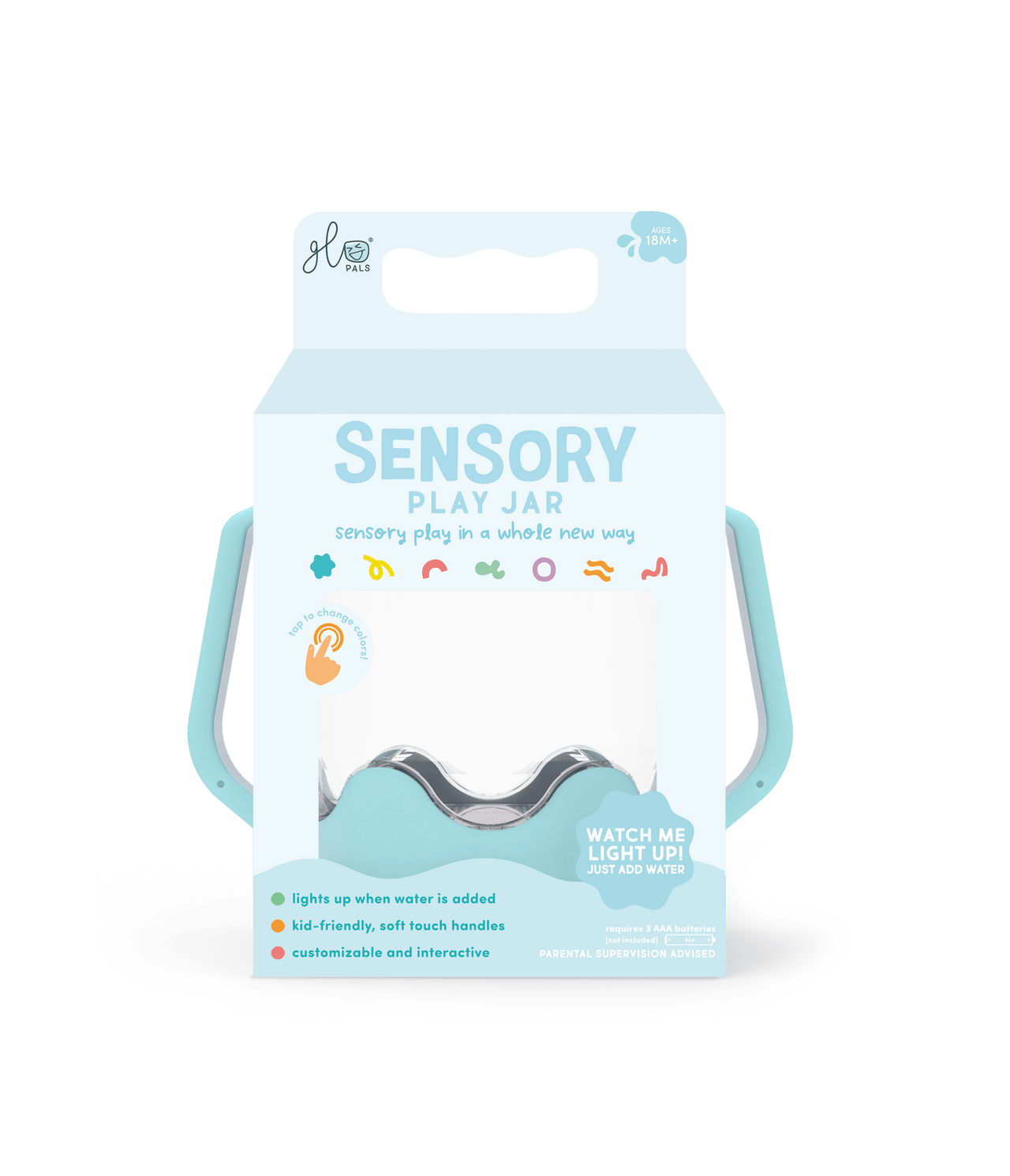 Frosty Blue Sensory Jar - Glo Pals