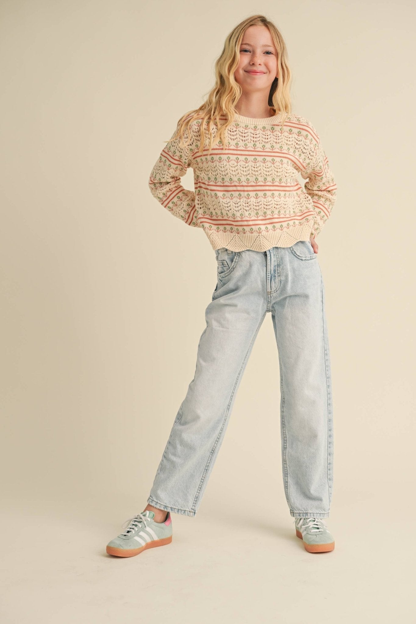 Harper Pointelle Knit Sweater