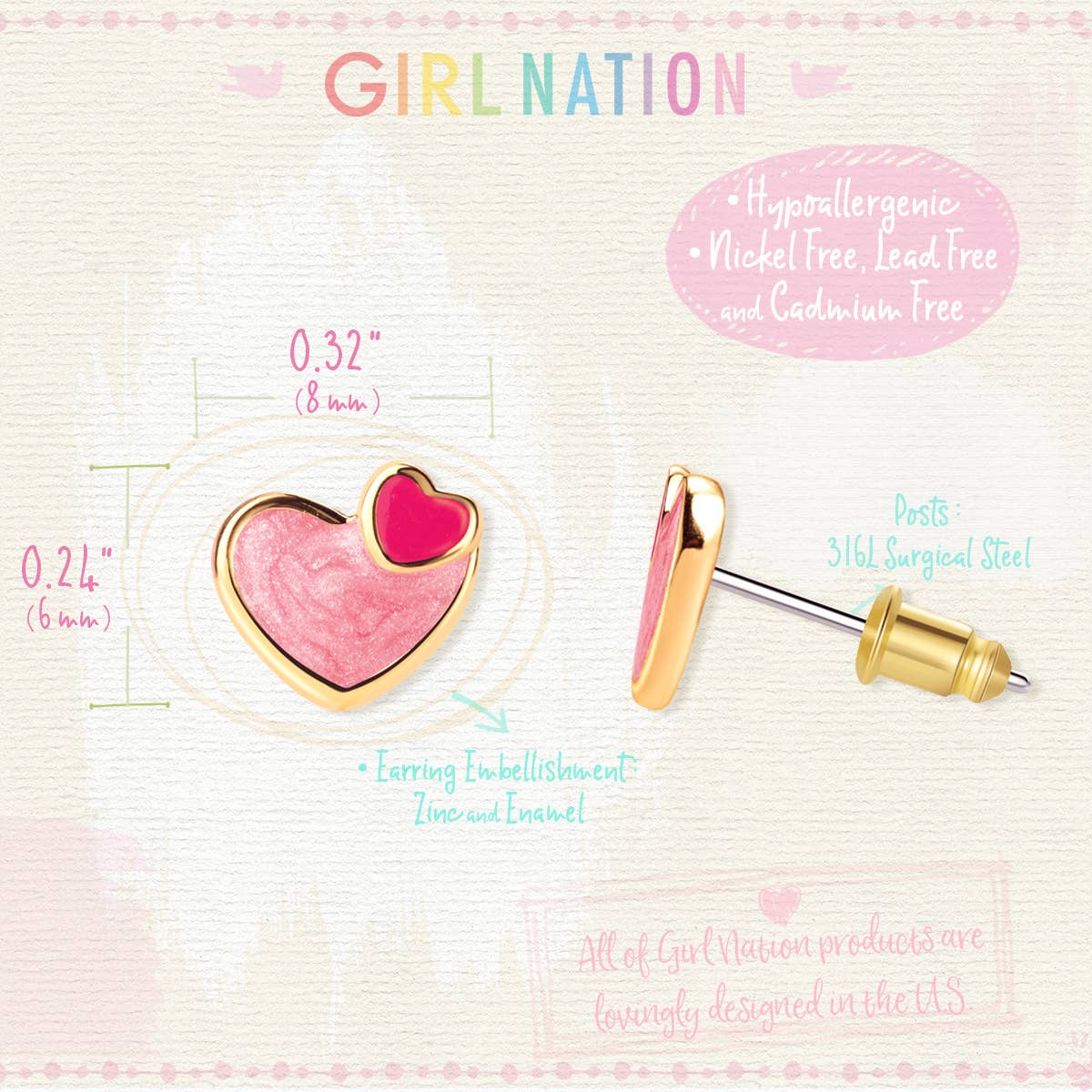 Heart 2 Heart | Stud Earrings