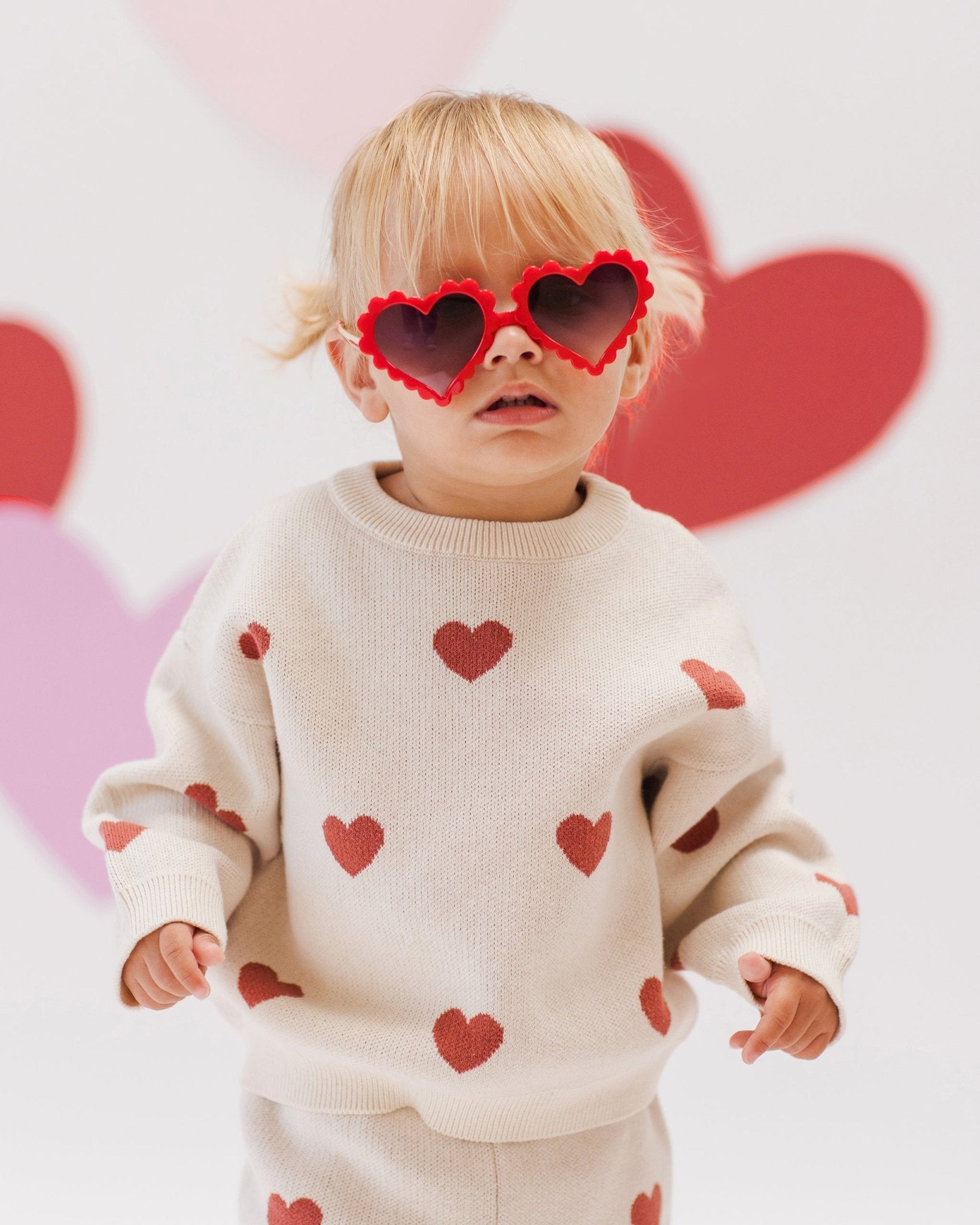 Heart Knit Sweater || Natural - Khanh