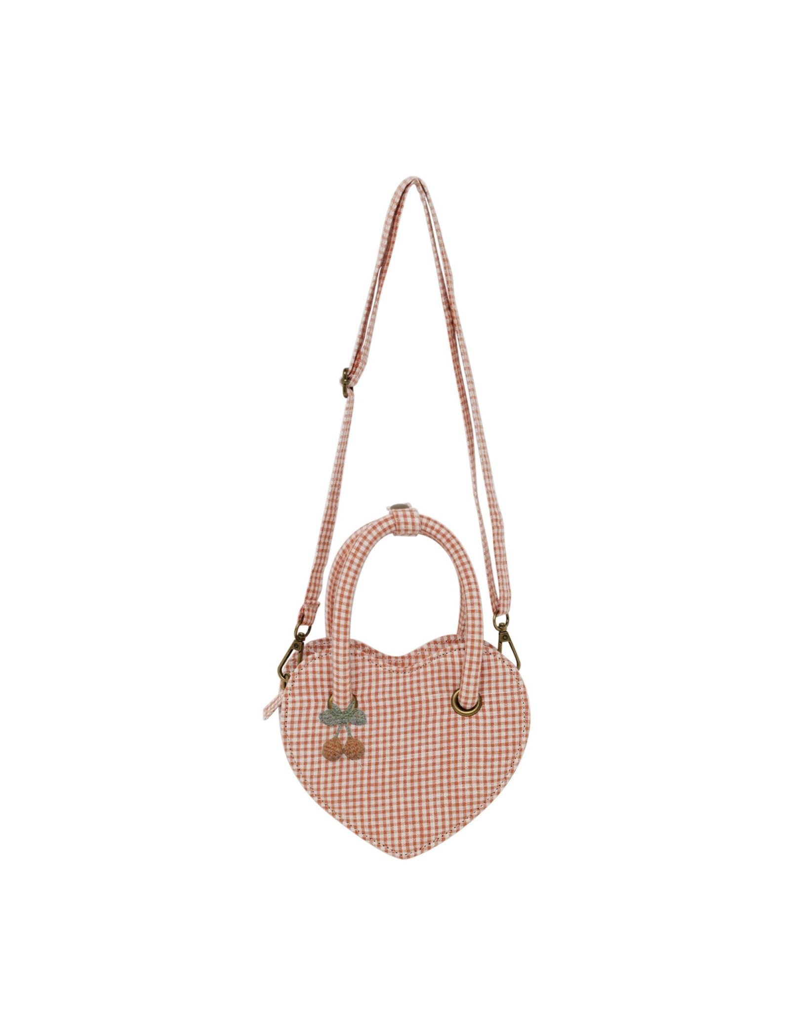 Heart Purse || Poppy Gingham
