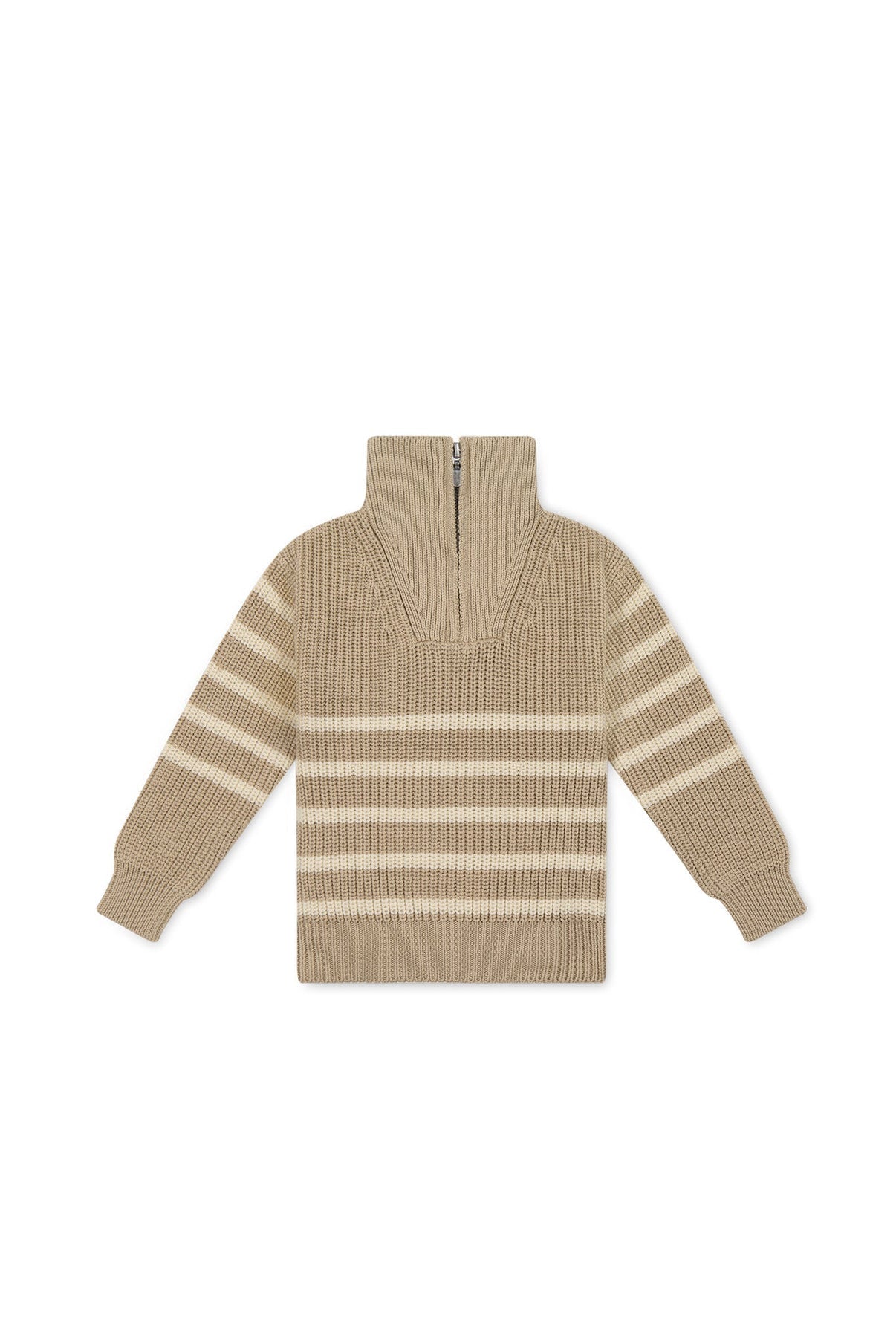 Jack Zip Jumper || Lenny Stripe Fawn