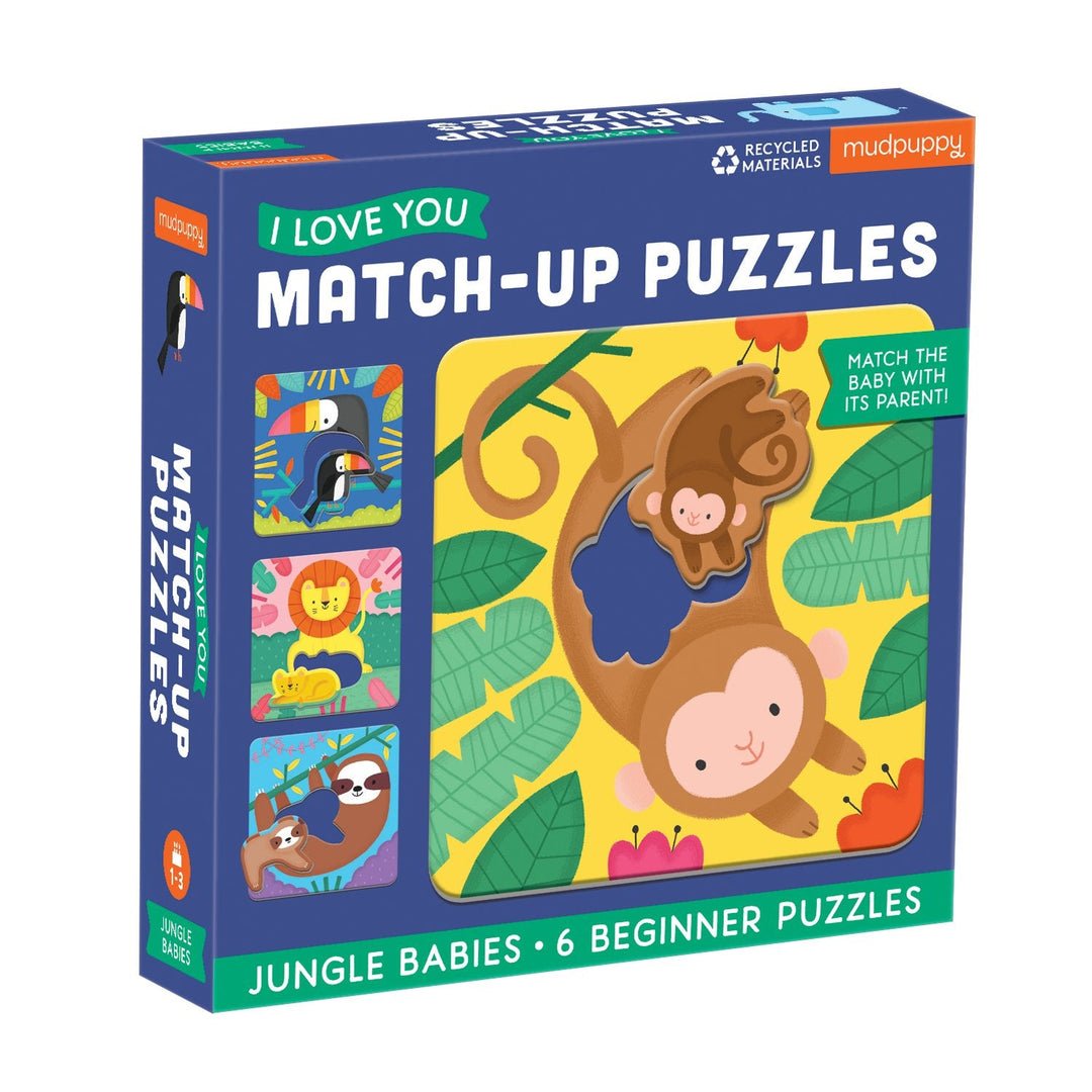 Jungle Babies I Love You Match - Up Puzzles